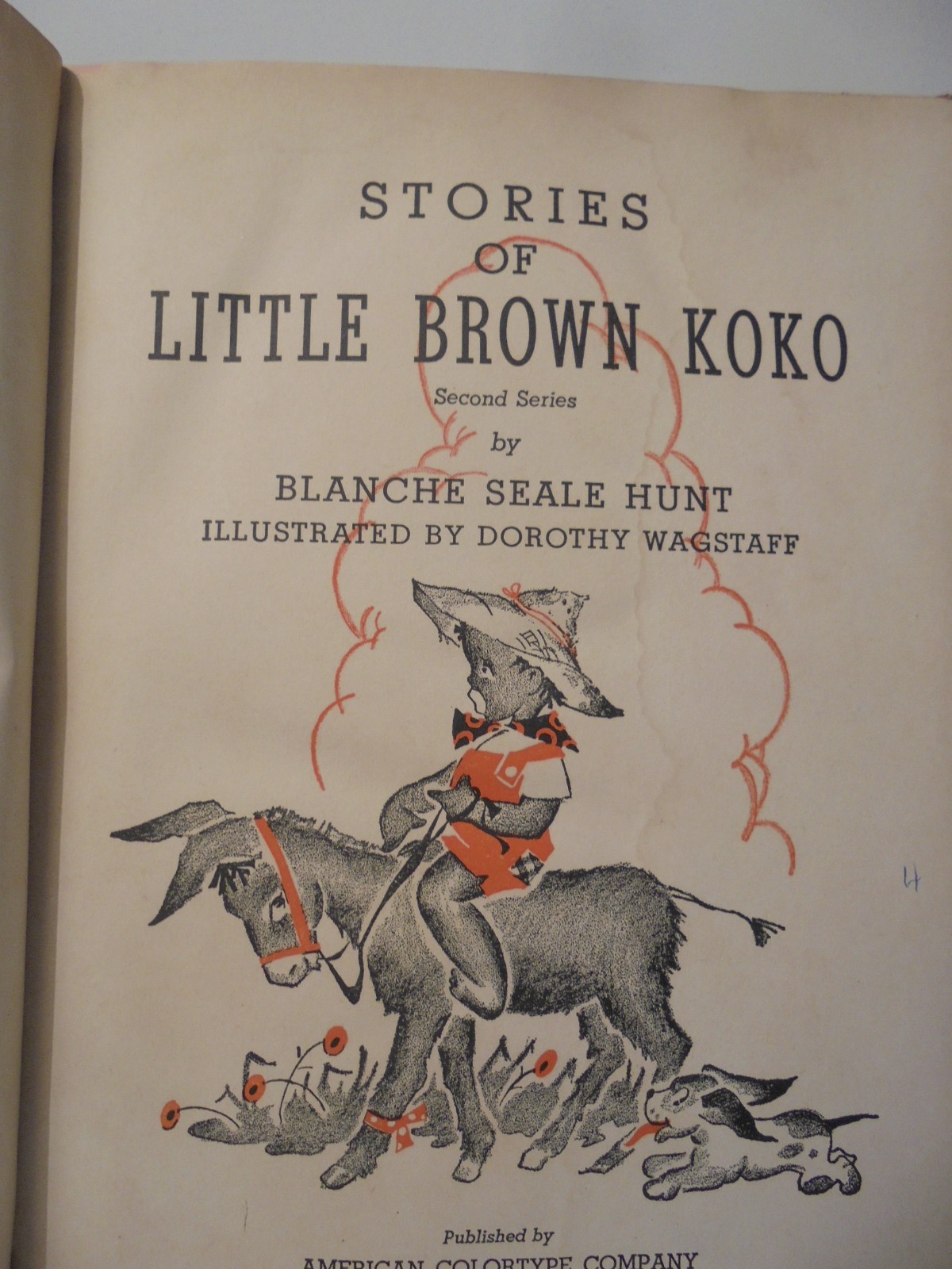 Little Brown Koko Has Fun Blanche Seale Hunt 1953 Second Series Vintage Book HC