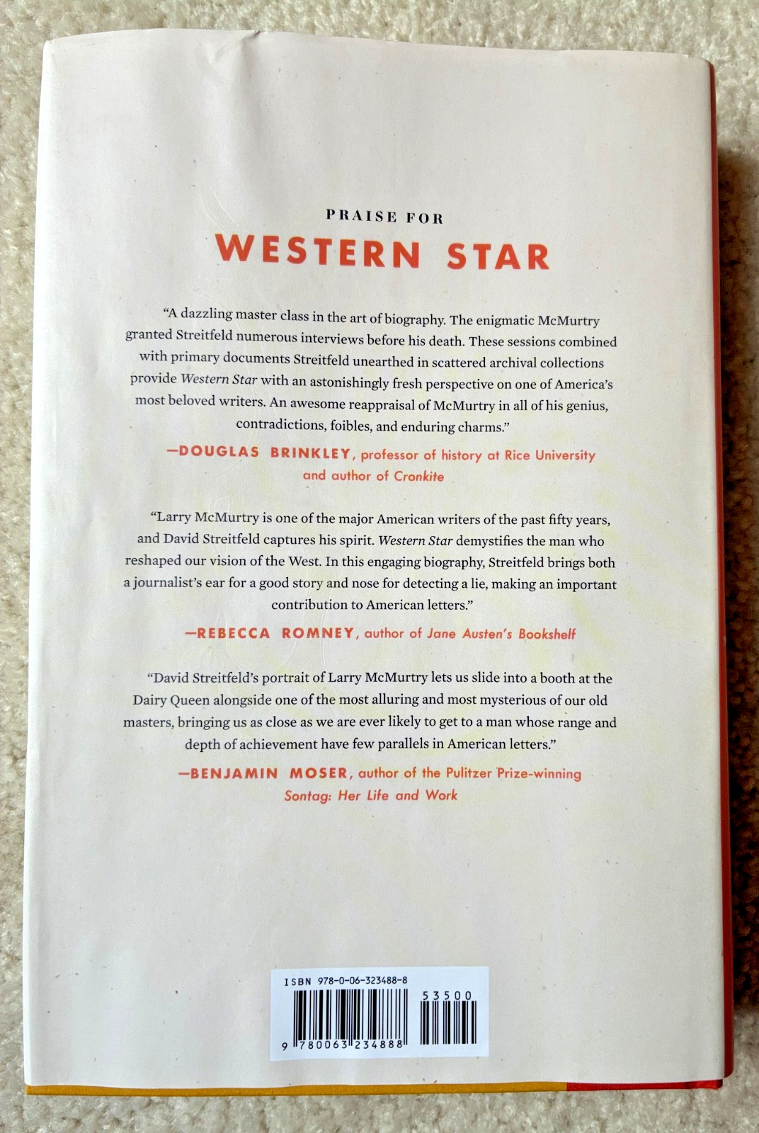 Western Star: The Life and Legends of Larry McMurtry by David Streitfeld HC !st