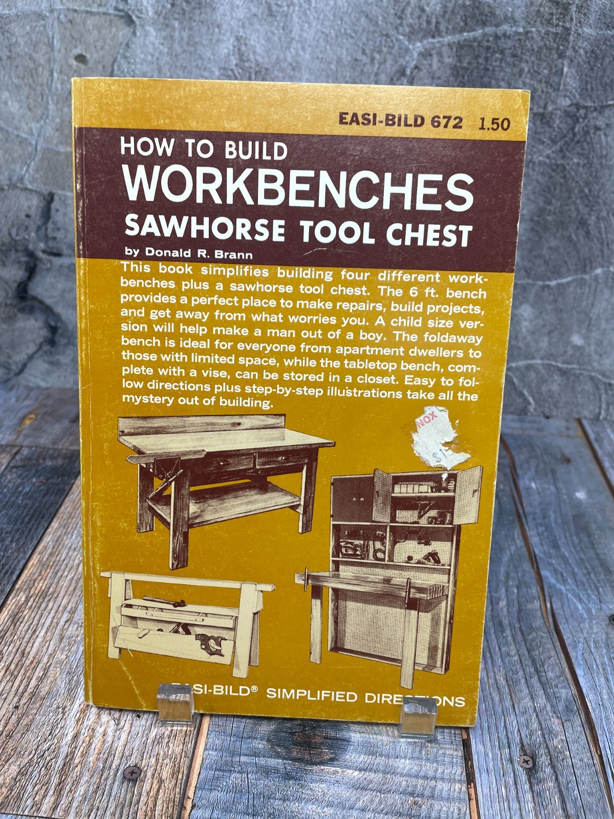 How to Build Workbenches, Sawhorse, Toolchest (Easi-Bild 672) 1972 Vtg D. Brann