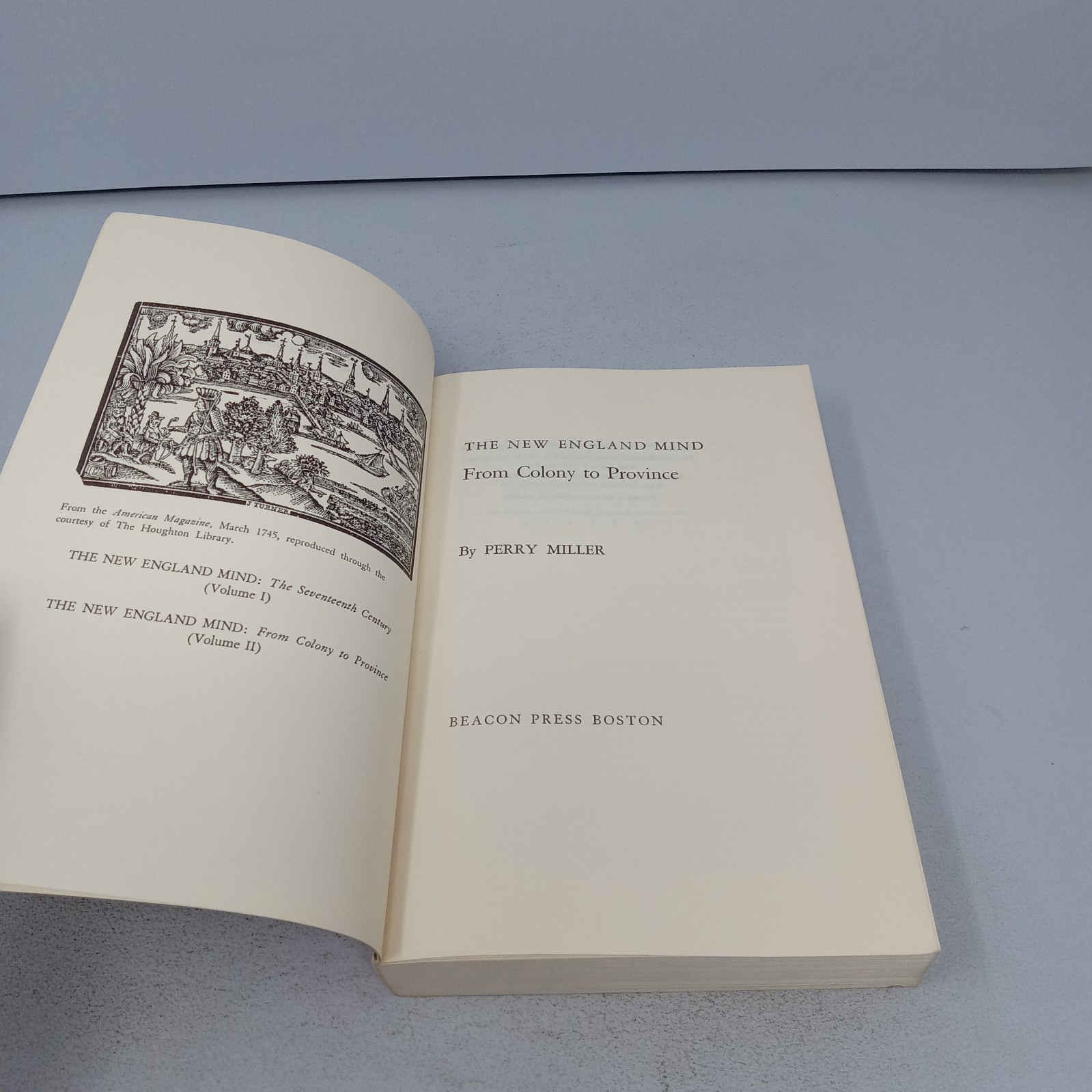 The New England Mind: From Colony to Province 1961 Beacon Press PB Perry Miller