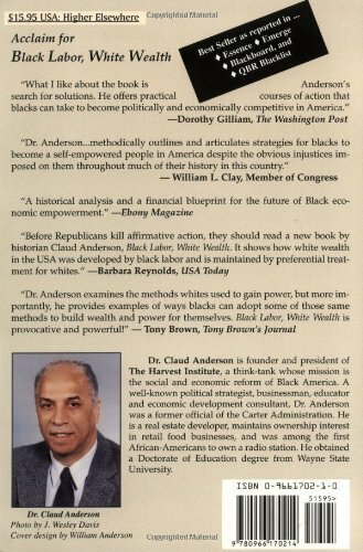 Black Labor, White Wealth: The Search for Power & Economic Justice by C. Anderso