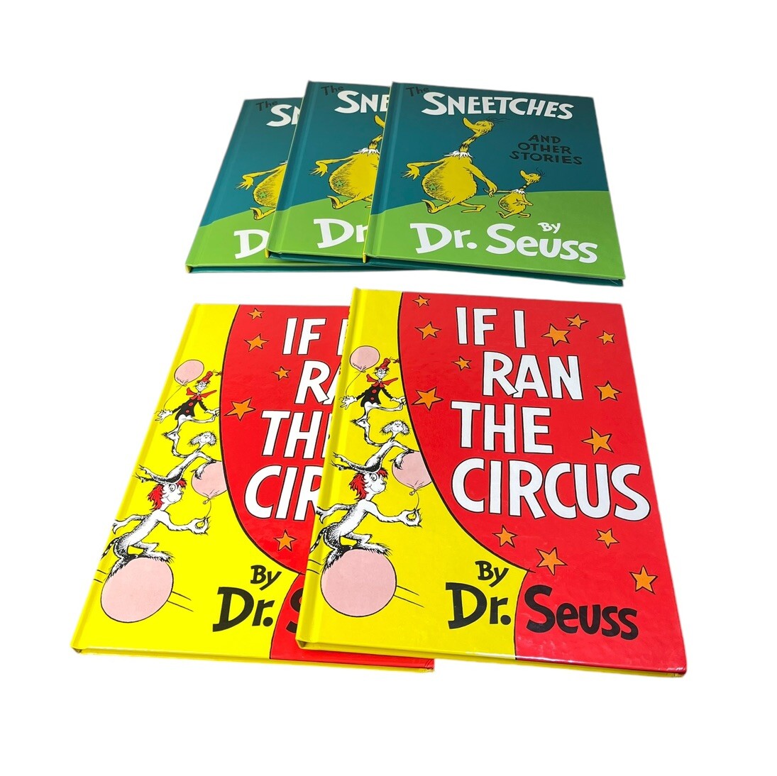 Lot of 5 Dr. Seuss Books 3 The Sneetches & 2 If I Ran The Circus 8.25”x11.25”
