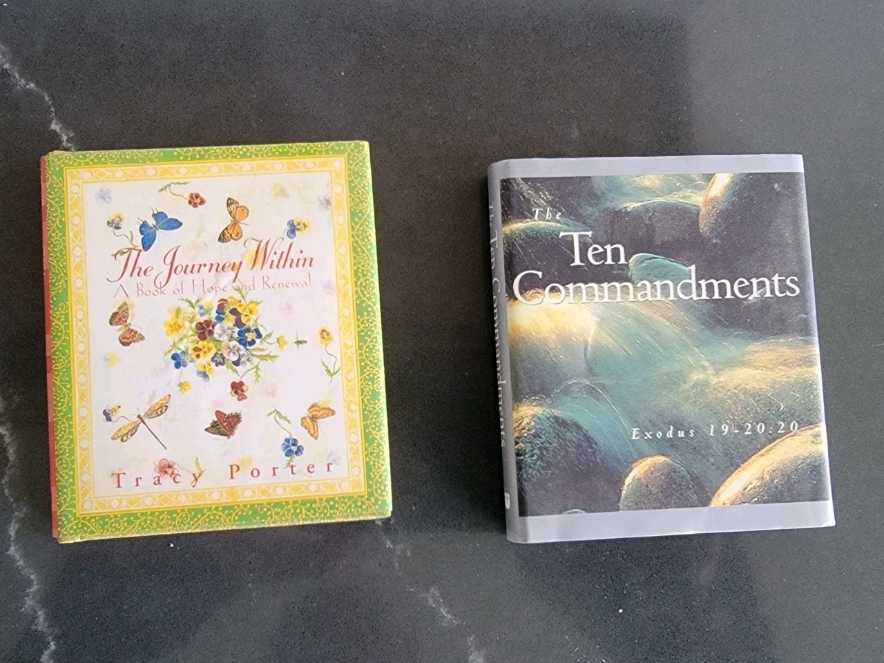 Two 3.5 In Miniature/Travel Books “The Journey Within” &”The Ten Commandments”