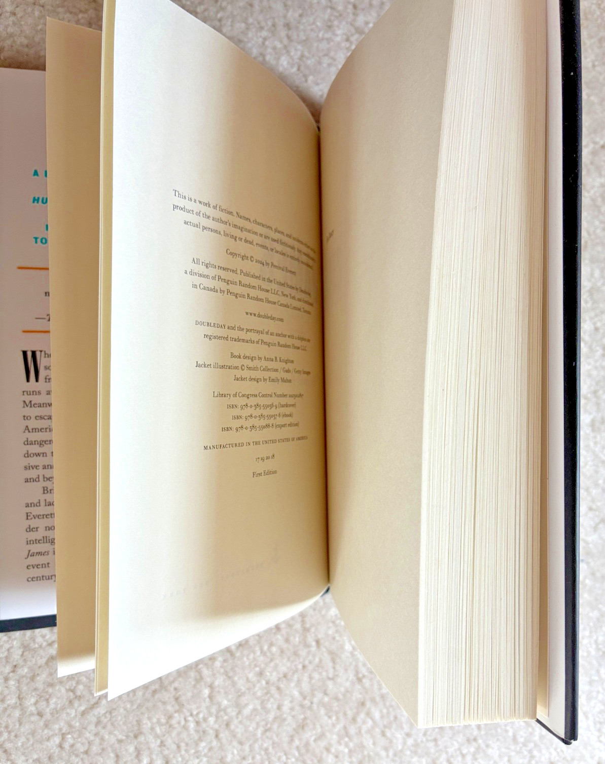 James by Percival Everett Hardcover with Dust Jacket 2024 National Book Award