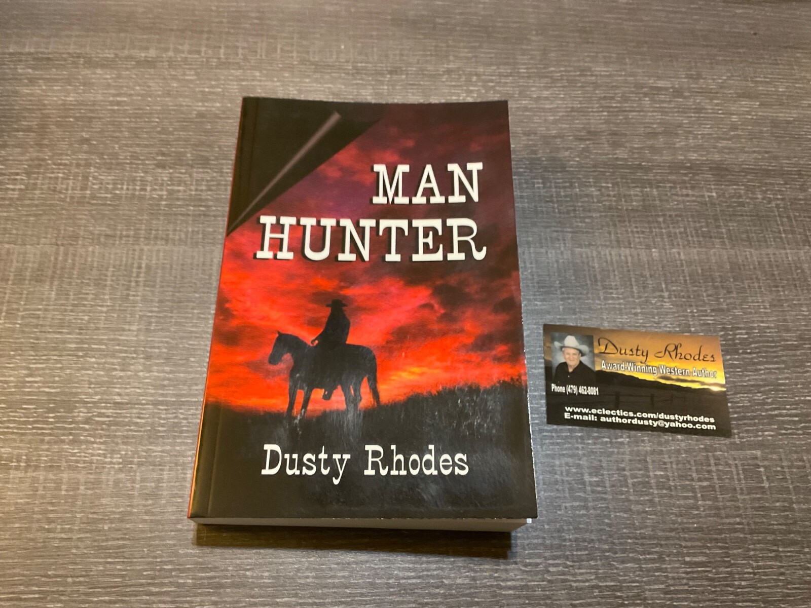 Manhunter By Dusty Rhodes (Trade Paperback) Signed With Rare Business Card