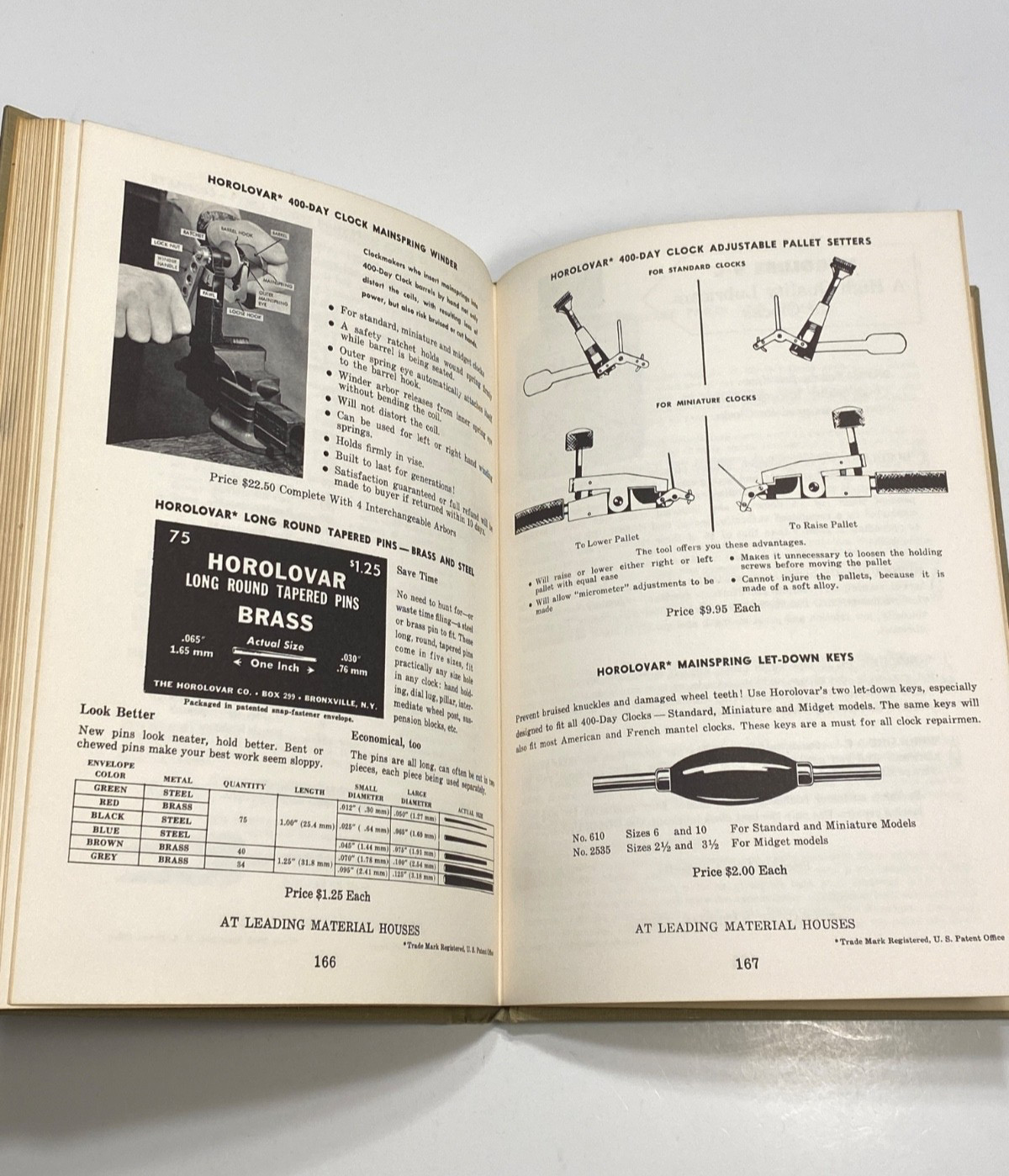 The Horolovar 400-Day Clock Repair Guide, by Charles Terwilliger, Hardcover