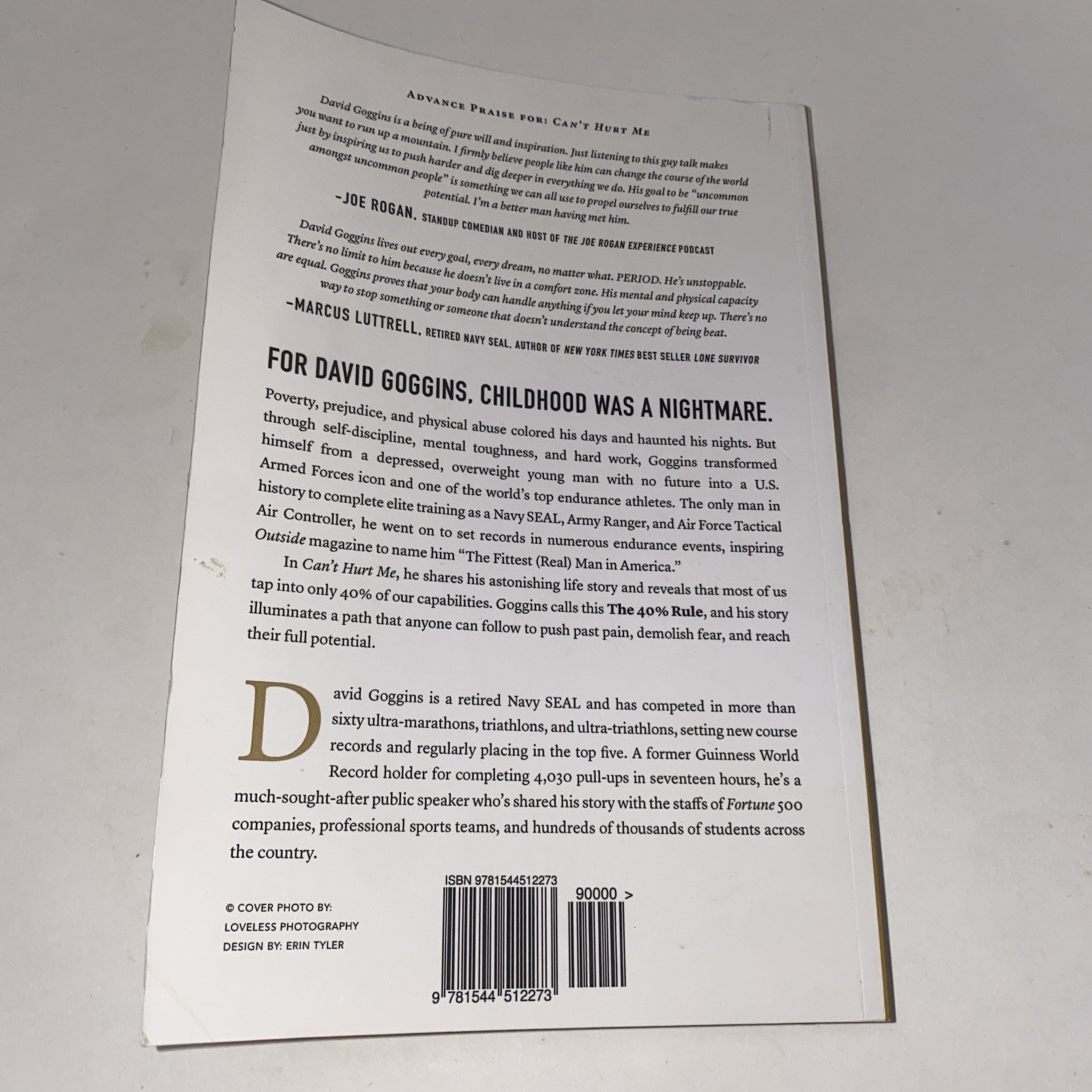 Cant Hurt Me Master Your Mind and Defy the Odds by David Goggins 2018 PB Book