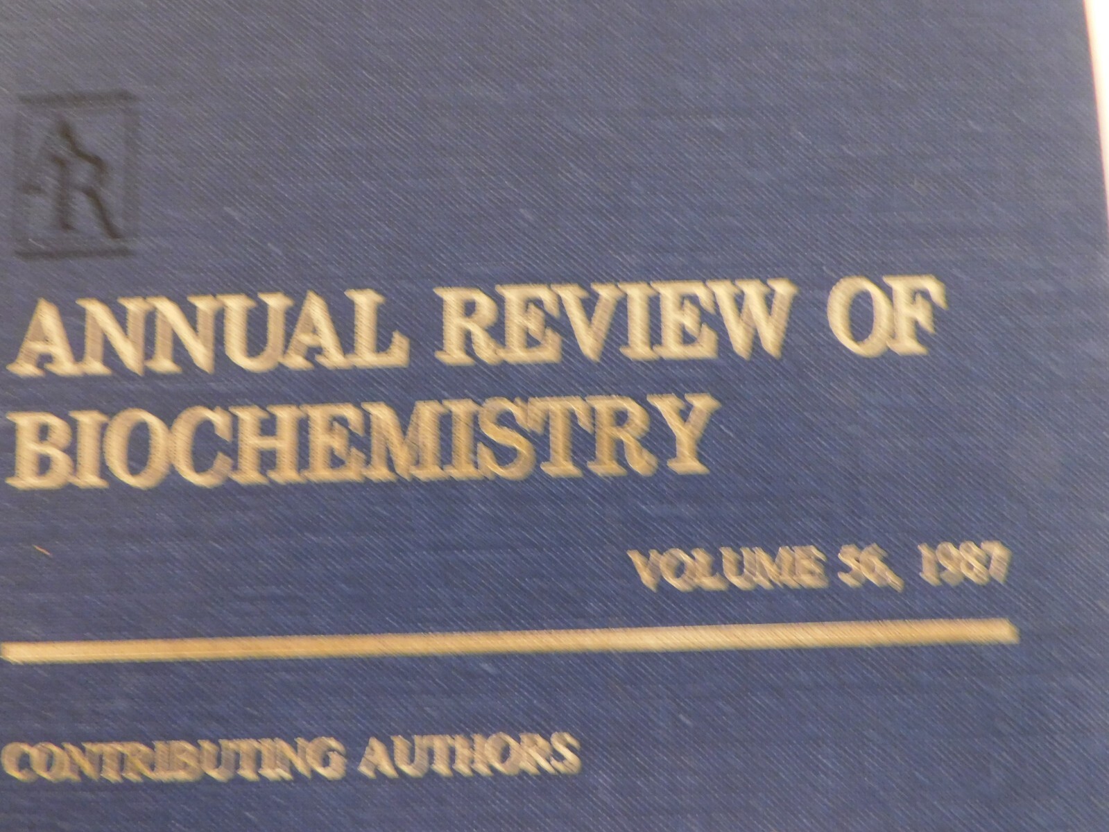 Annual Review of Biochemistry Volume 56, 1987, Richardson et al, eds, hc