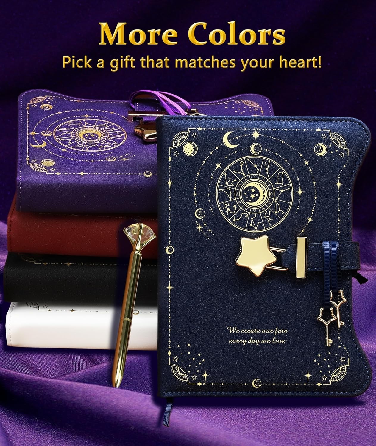 Enchanting Star-Lock Journal with 360 Kraft Pages – Perfect Gift for Her