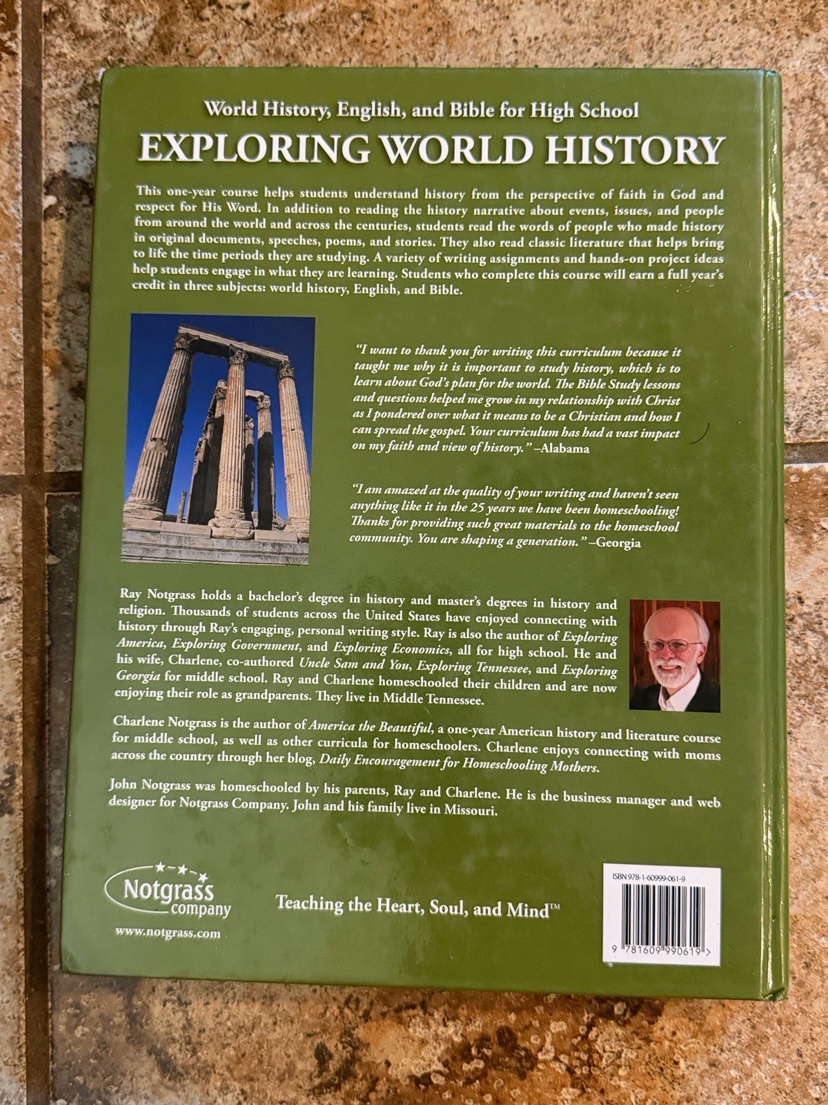 Notgrass Exploring World History Vol 1 & 2/In Their Words/Quiz Key Student Revie