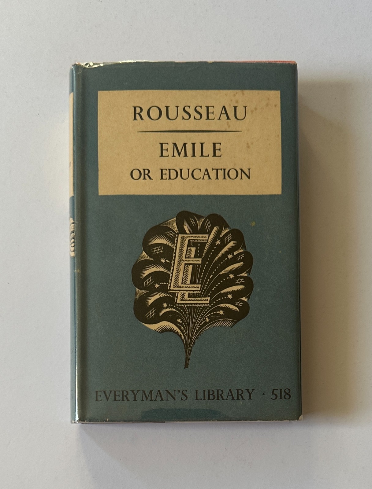 ROUSSEAU Emile Or Education | 1950 Everyman’s Library 518 Hardcover/Dust Jacket