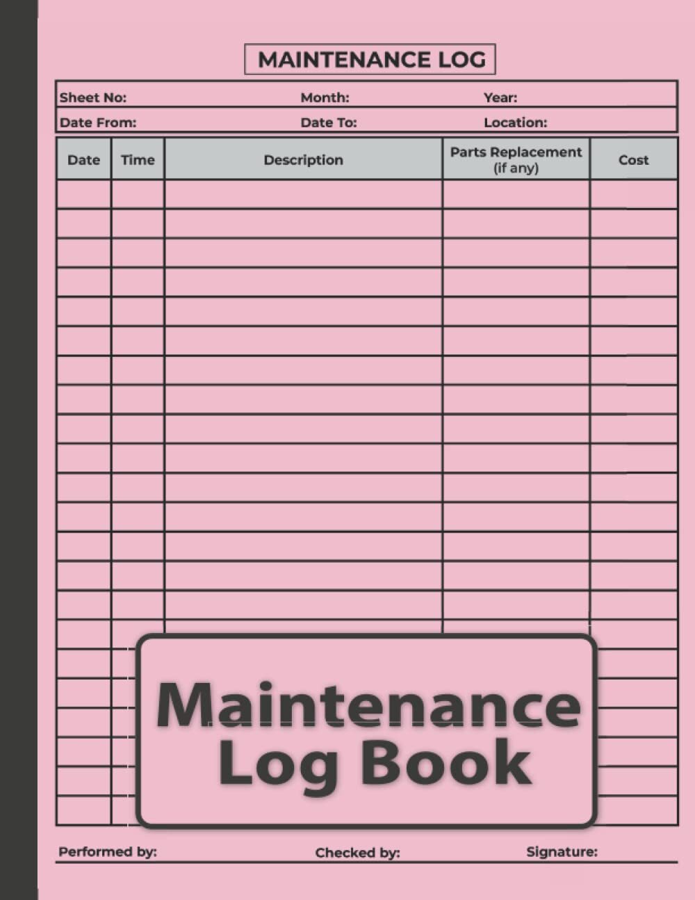 Vehicle Maintenance Log Book: Repair and Service Log Book for Cars RV Jeep