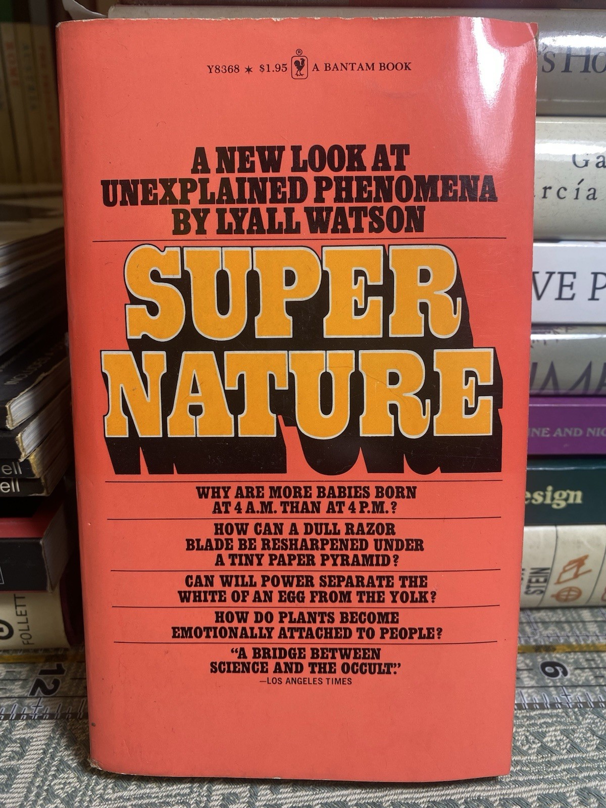 Supernature by Lyall Watson 1974 Mass Market
