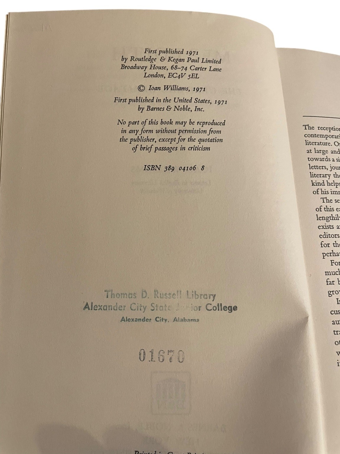 Meredith The Critical Heritage Ioan Williams 1971 Barnes & Noble