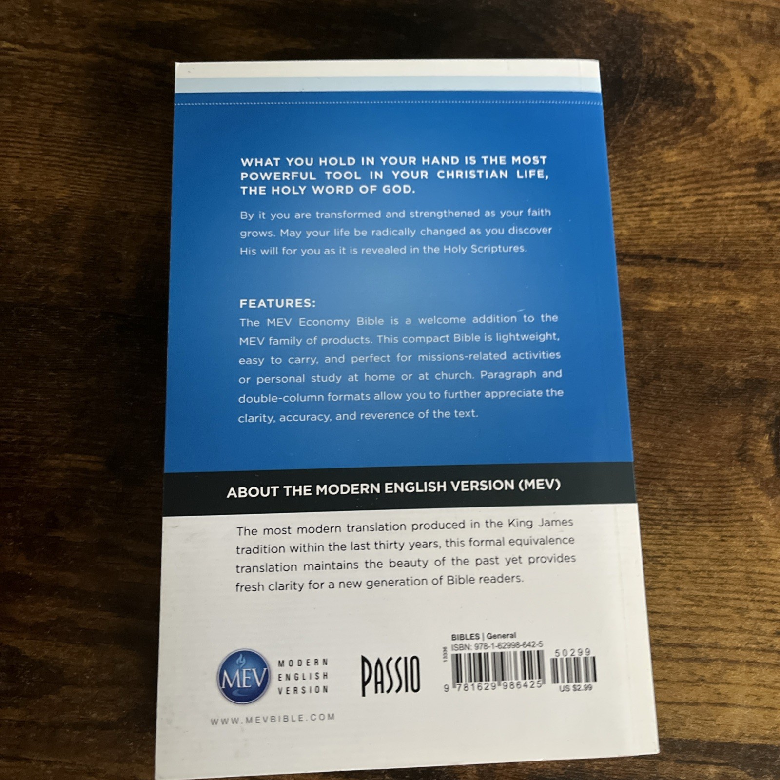 The Holy Bible (Modern English Version) MEV By Passio 2015