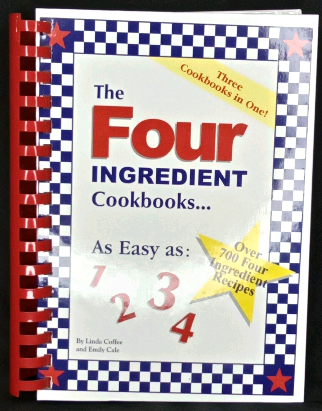Vintage Cookbook Four Ingredient Recipes Spiral Bound Hardcover 376 Pages