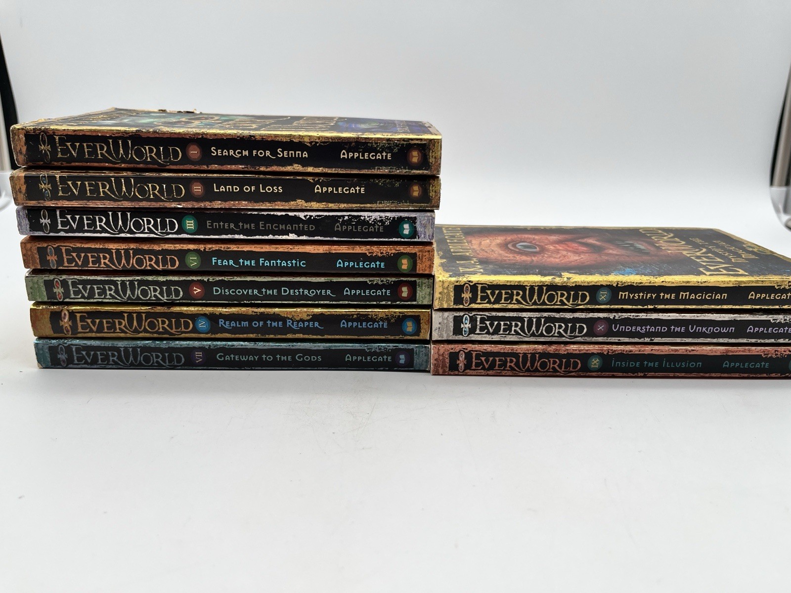 K.A. Applegate Everworld Book Lot 1-7 & 9-11 PB Set 10 Fantasy YA Novels