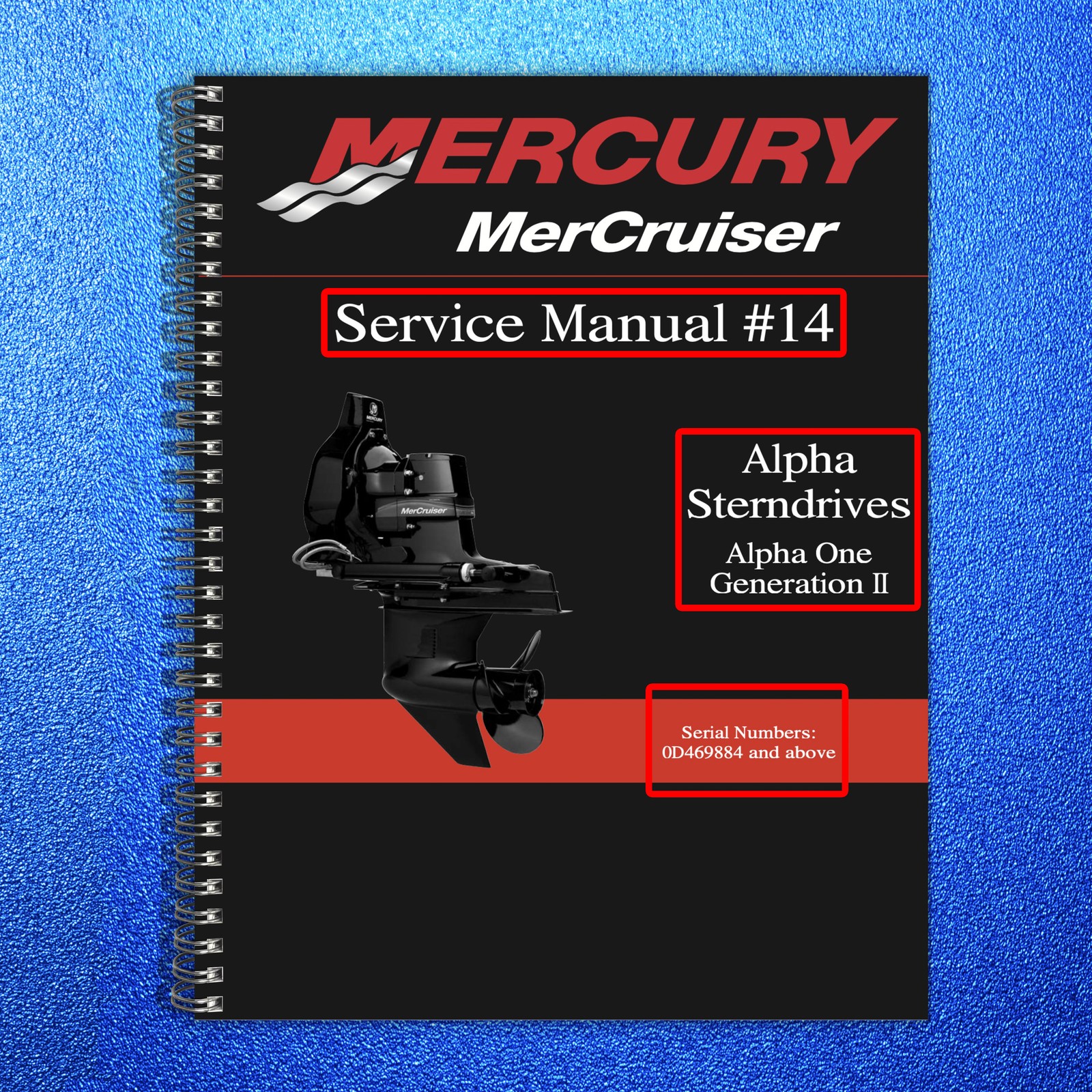MERCURY Mercruiser No 14 Alpha Sterndrives Alpha One Gen II – WIRE BOUND