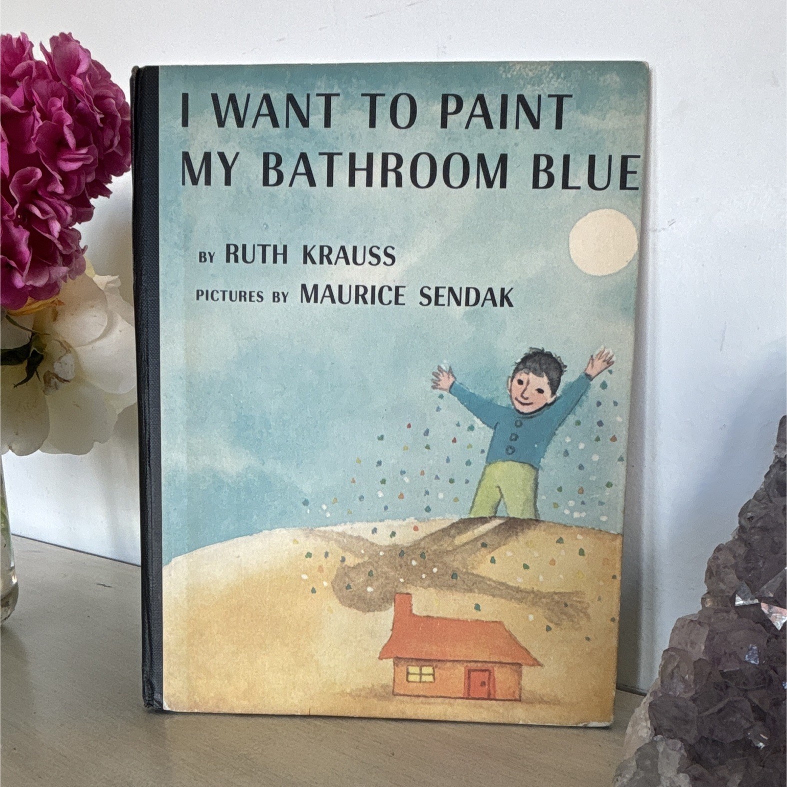 Ruth Krauss I Want to Paint My Bathroom Blue ~ Maurice Sendak HC 1957 1st No DJ.