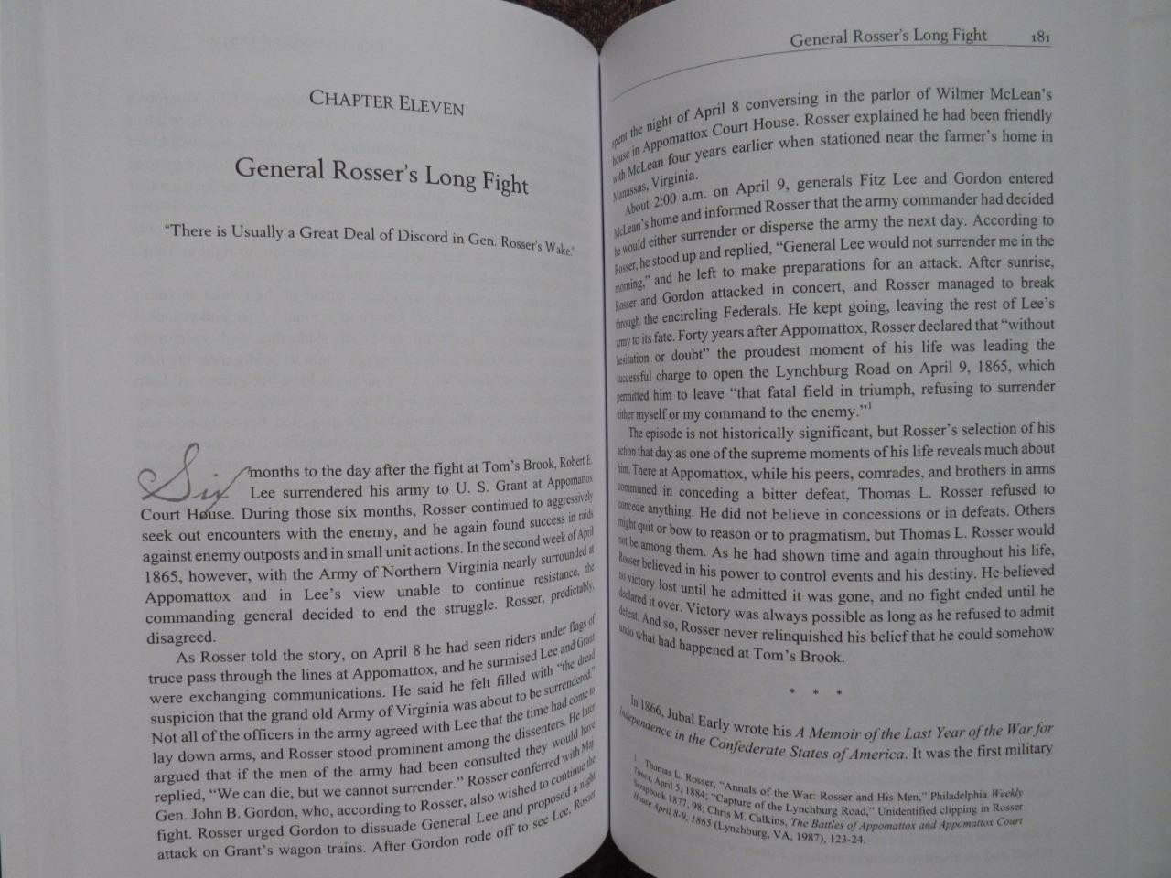 DECISION AT TOM’S BROOK – GEORGE CUSTER AND THOMAS ROSSER – FIRST EDITION – NEW