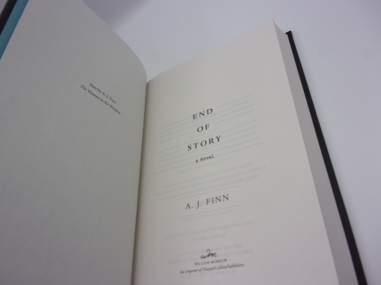 End of Story by A. J. Finn (2024, Hardcover/DJ Protected) New