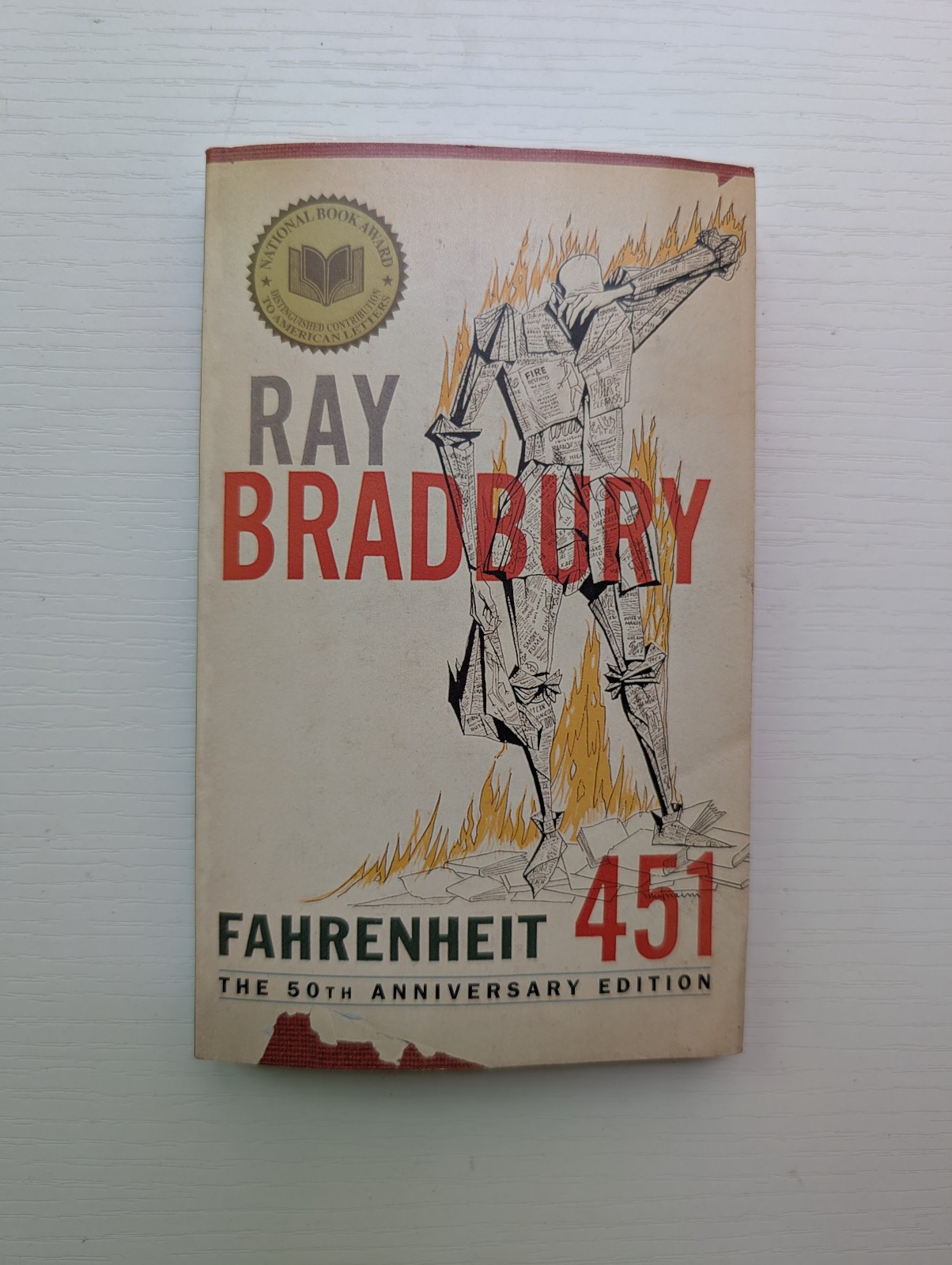 Fahrenheit 451 50th Anniversary Edition 1991 Ballantine Del Rey Ray Bradbury