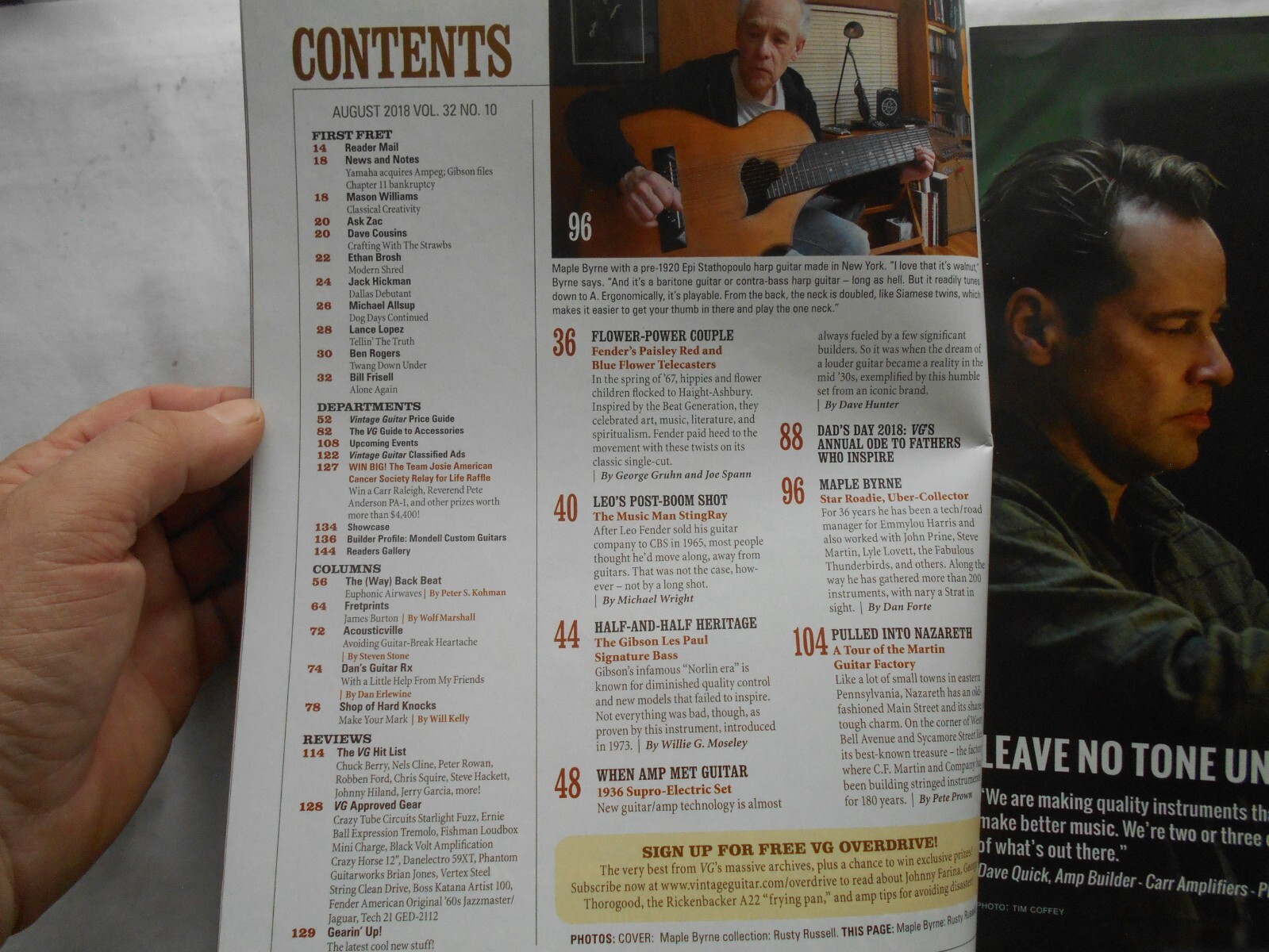 VINTAGE GUITAR MAGAZINE-AUGUST,2018