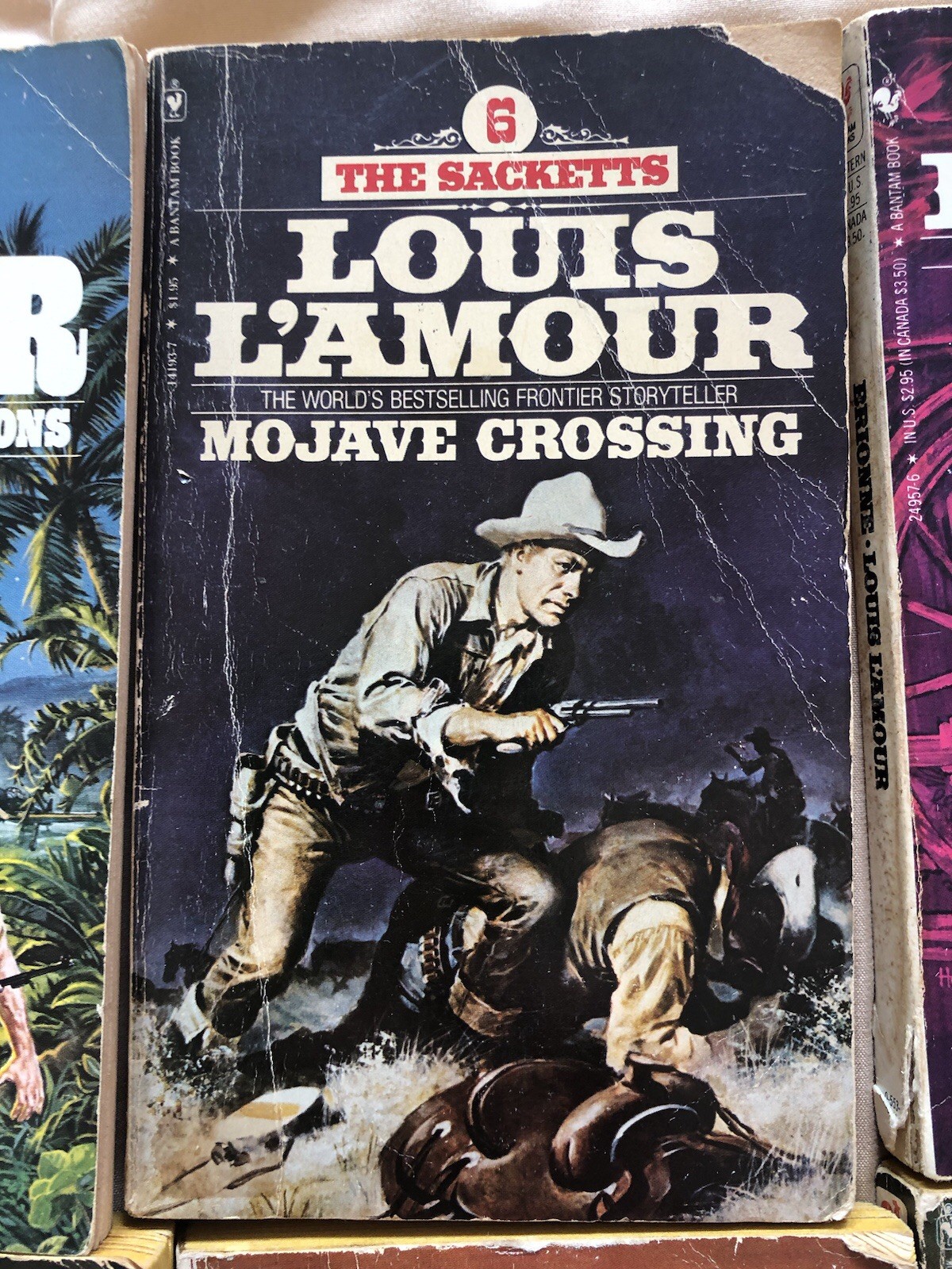 Lot of 7 Vintage Western Vintage Paperback Books- Louis L’amour, Ride Wild Coun…