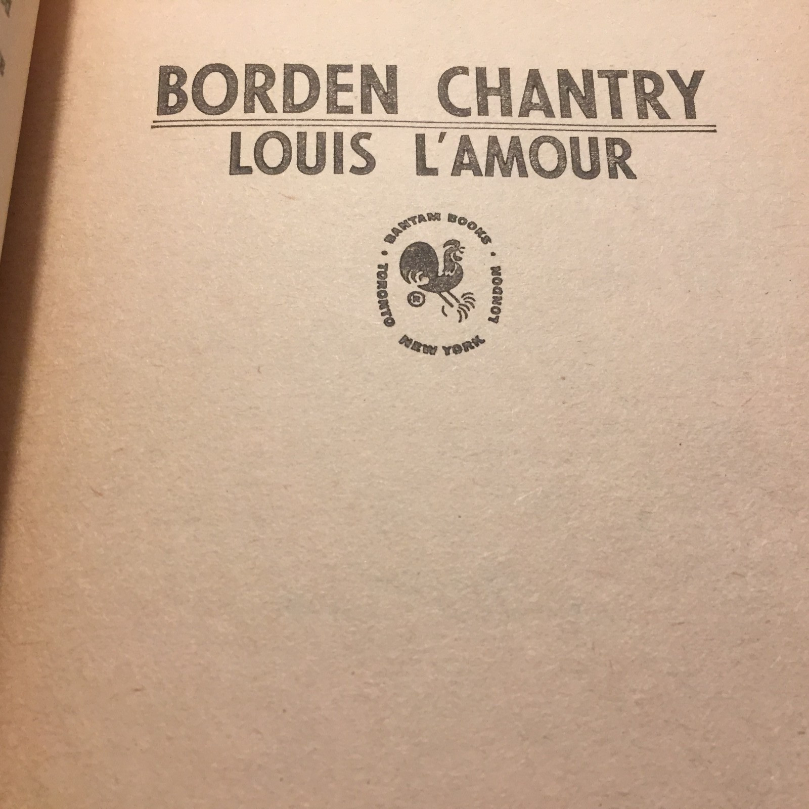 Borden Chantry Louis L’Amour 1977 Bantam Books Small Town Manhunt Justice