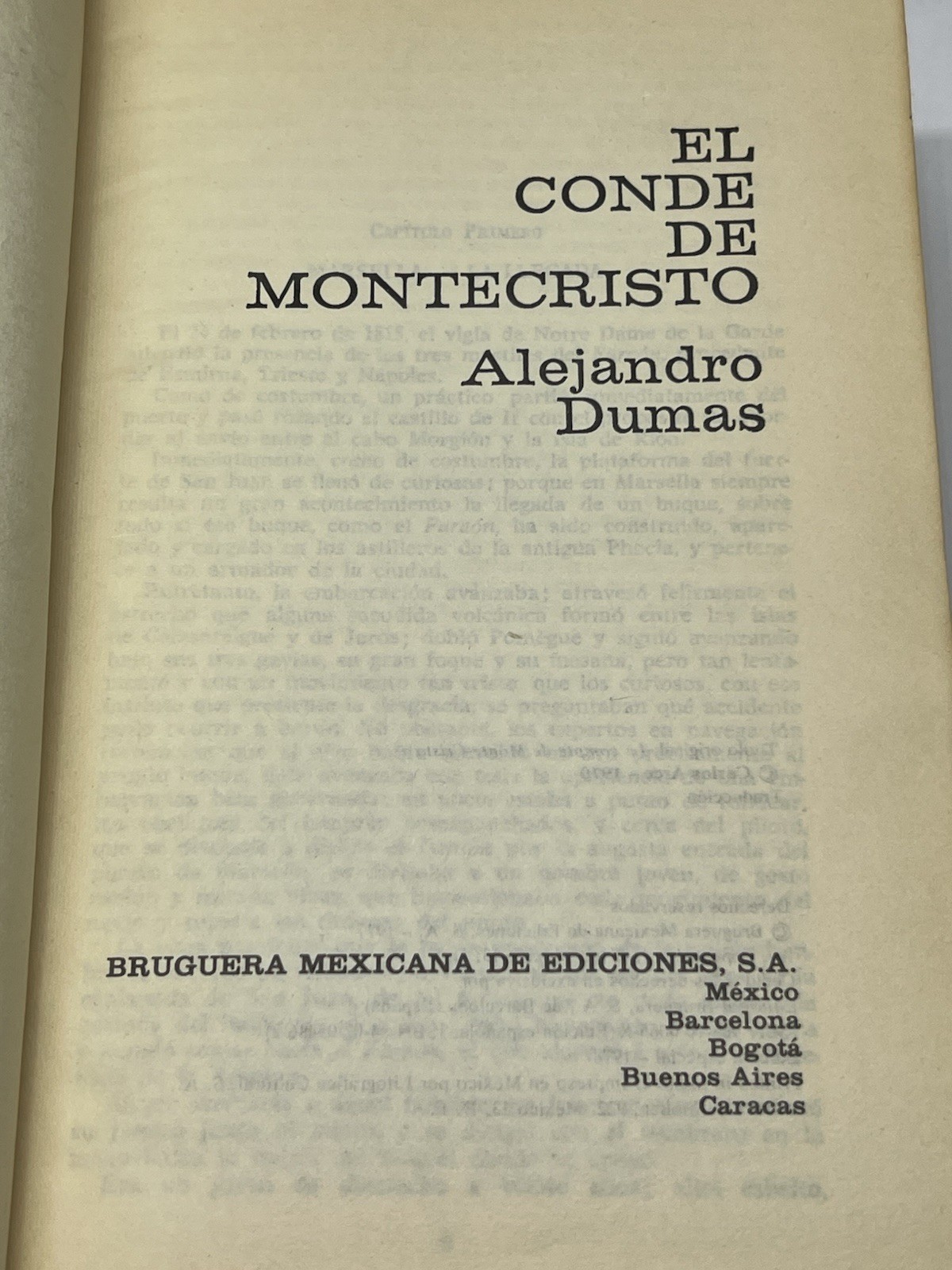 Alejandro Dumas : El Conde de Montecristo 1978 Bruguera Mexicana HC Spanish