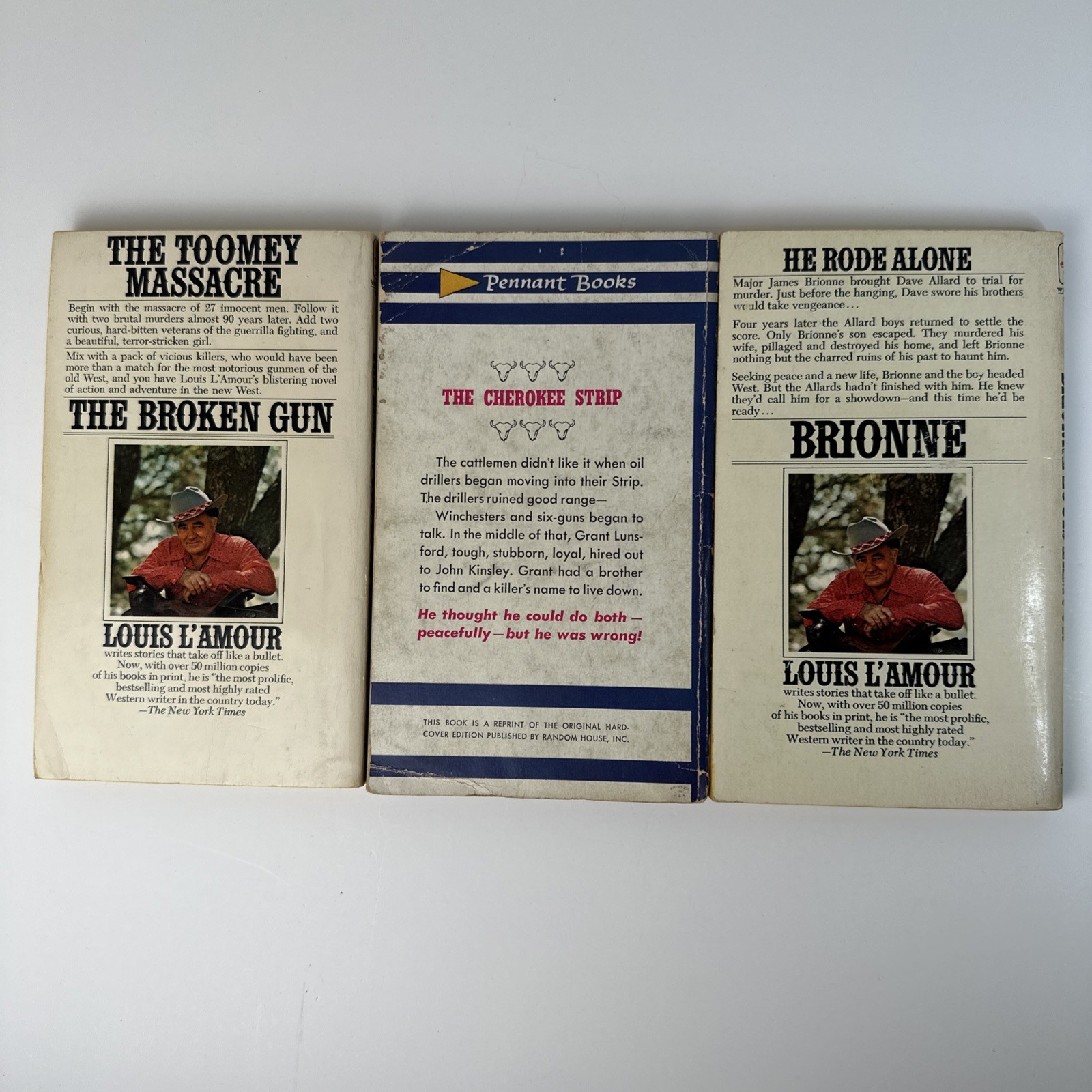 Lot of 3 Vintage Western Paperbacks Louis L’Amour & 1953 Clay Randall Pennant