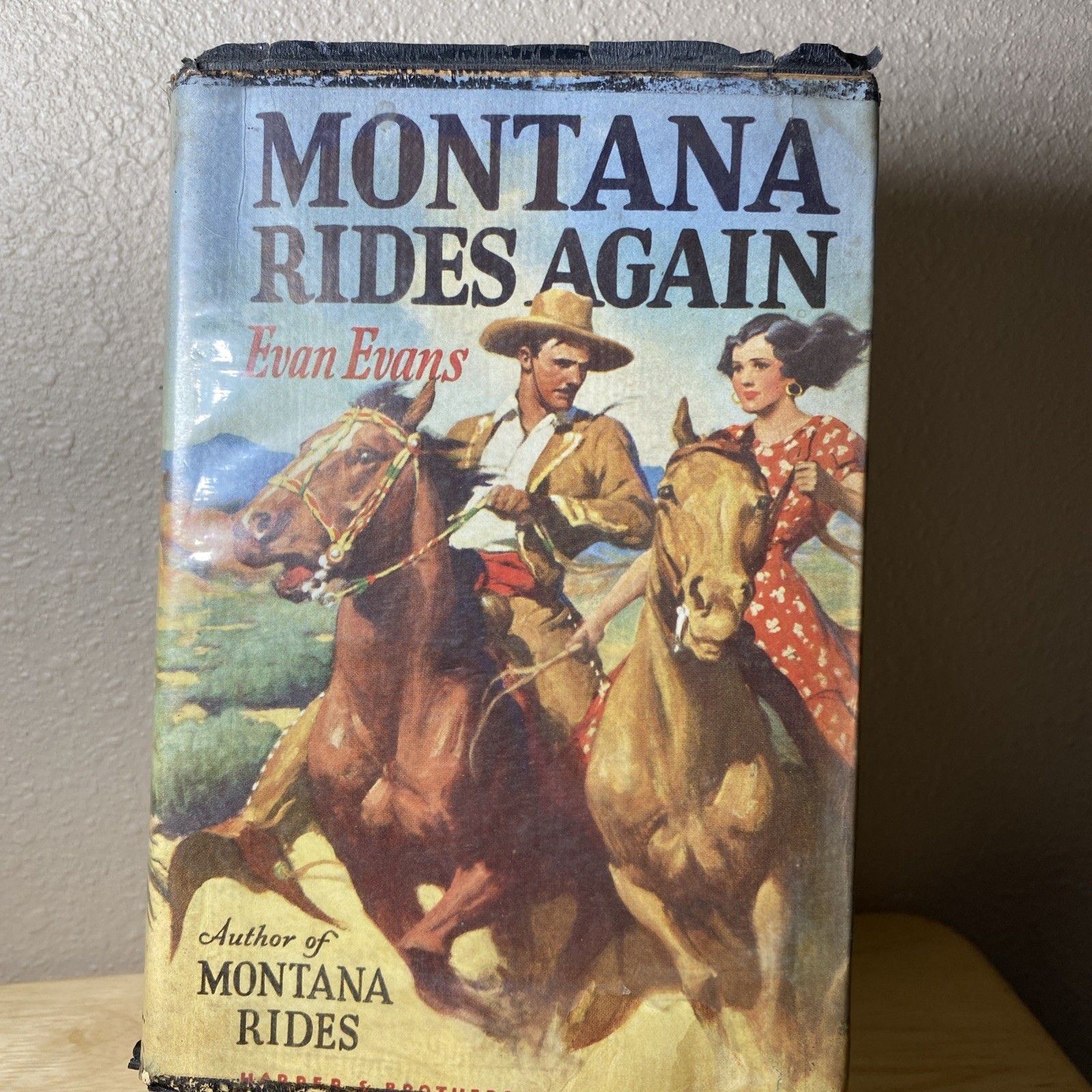 Evan Evans aka Max Brand MONTANA RIDES AGAIN 1934 Harper Bros First Edition