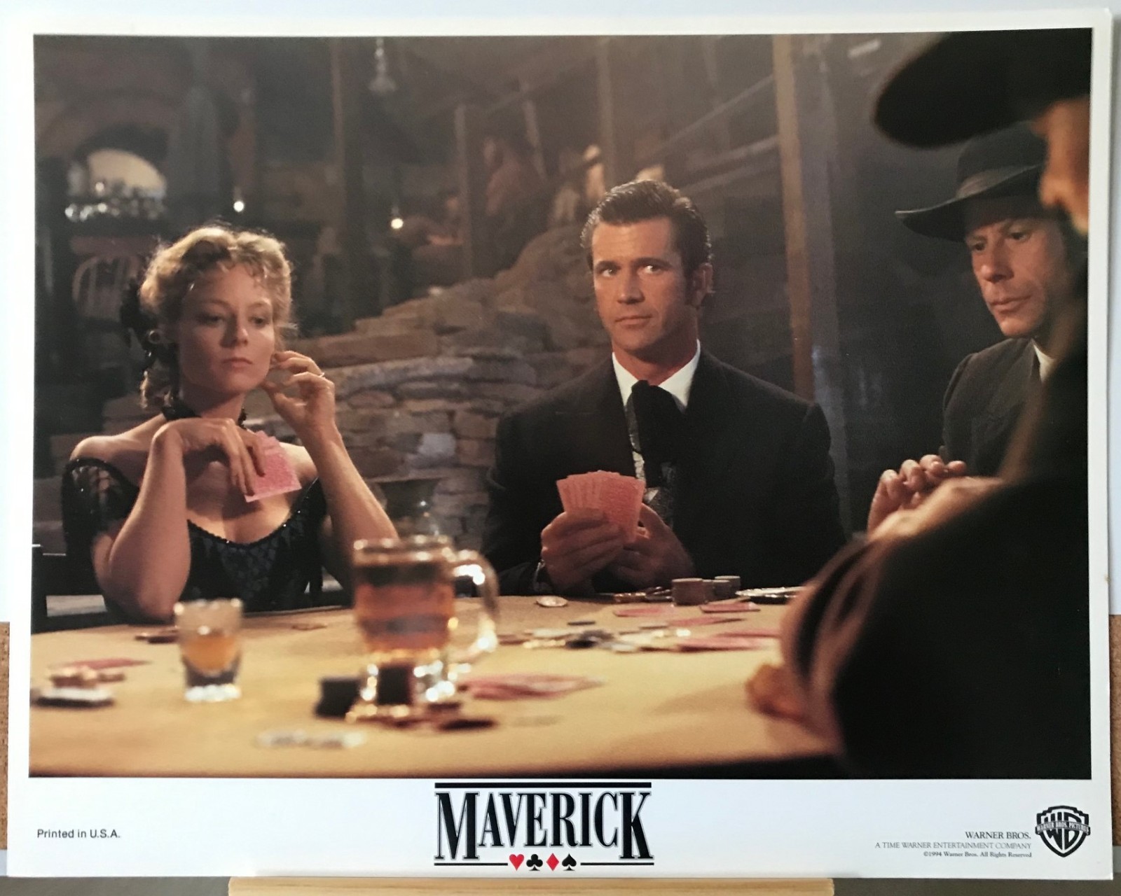 1994 Maverick Original Lobby Card 11×14 (2) Mel Gibson-Jody Foster-James Garner