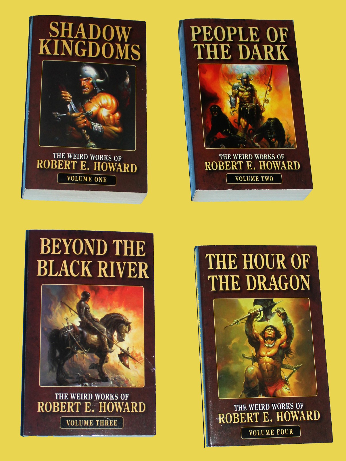 CONAN – Lot of 4 bks by Robert E. Howard from the Weird Works set Books 1-4