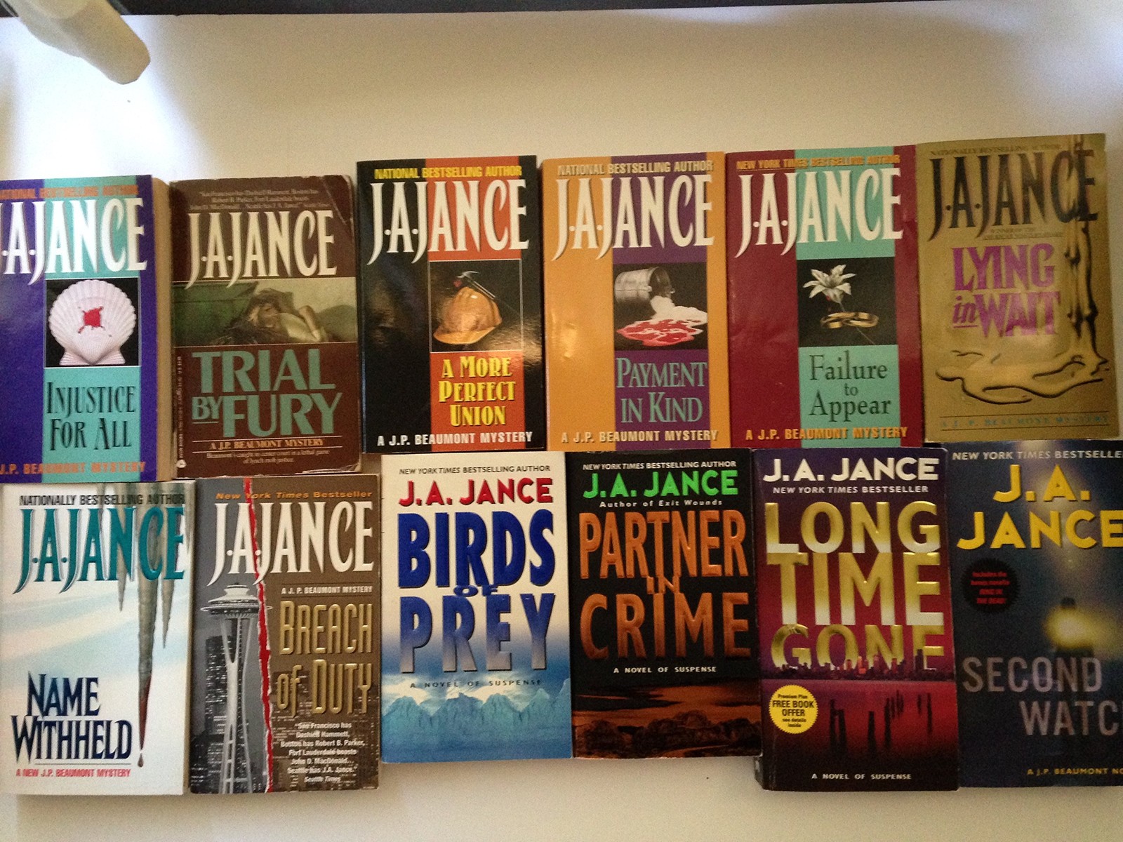 12 books – J.A. Jance – J. P. Beaumont Book Series Bundle Collection Set (In…