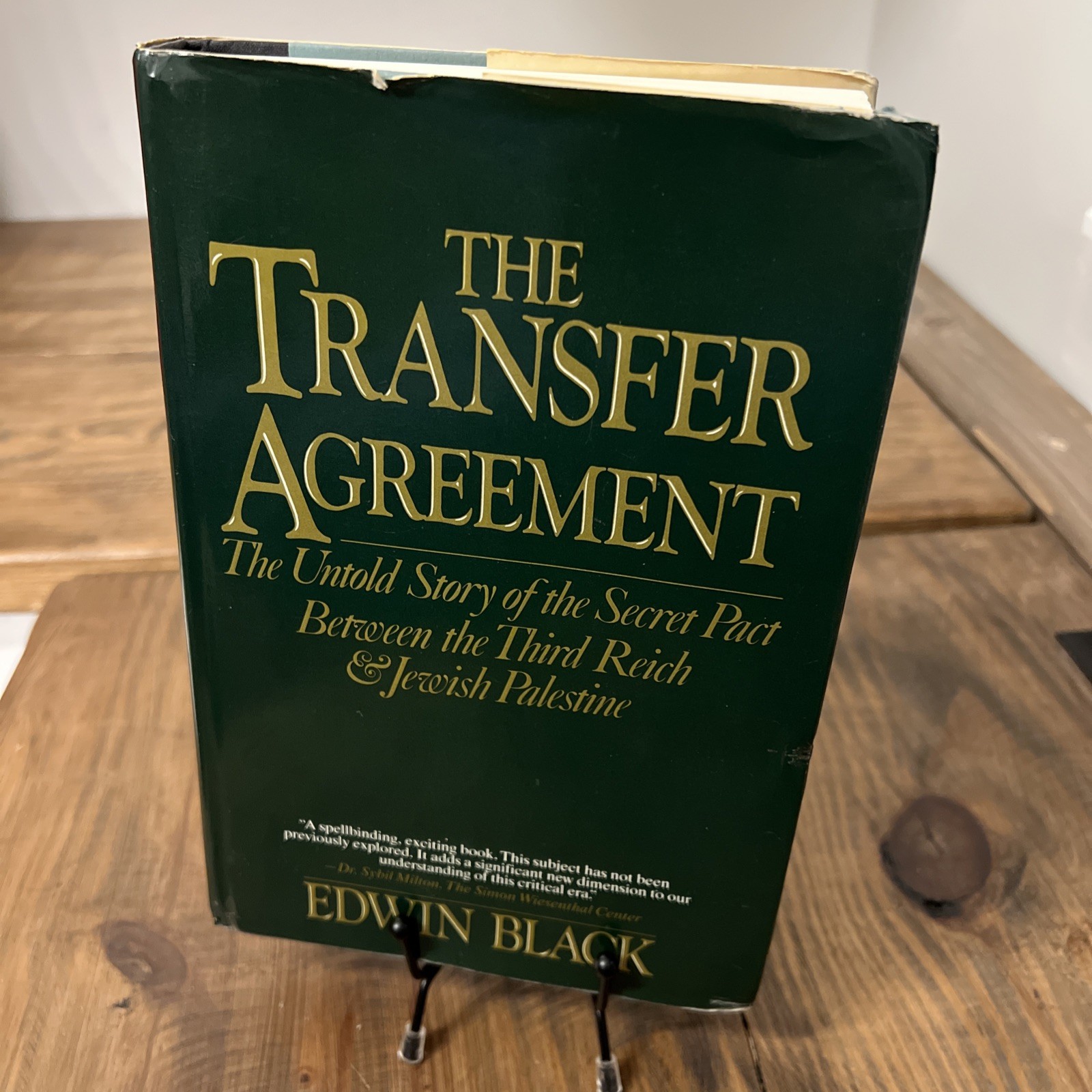 The Transfer Agreement Edwin Black 1984 First Edition Jewish History SIGNED