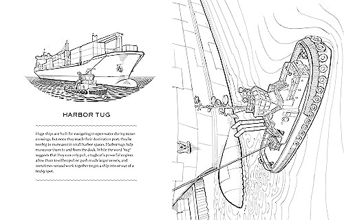 Working Boats Coloring Book, Crestodina, Tom, Good Book