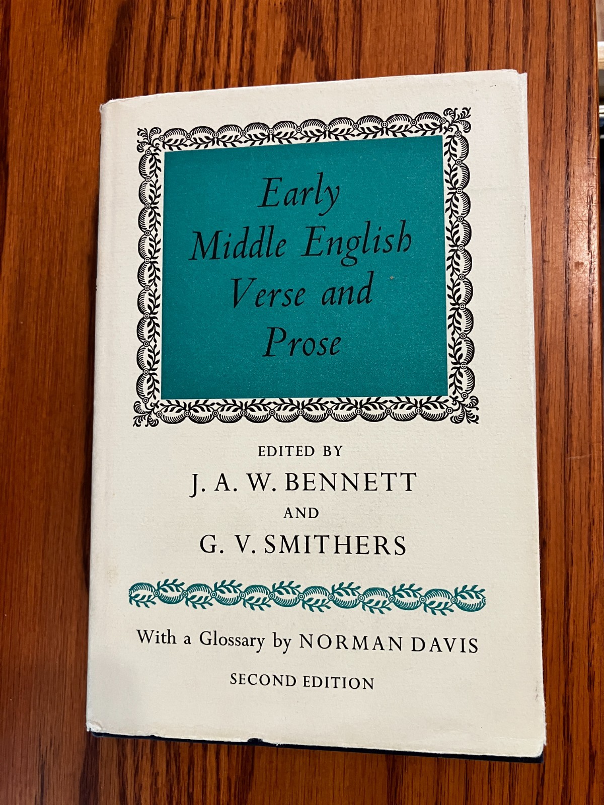 Early Middle English Verse and Prose, Edited by Bennett/Smithers, HC/DJ 1968