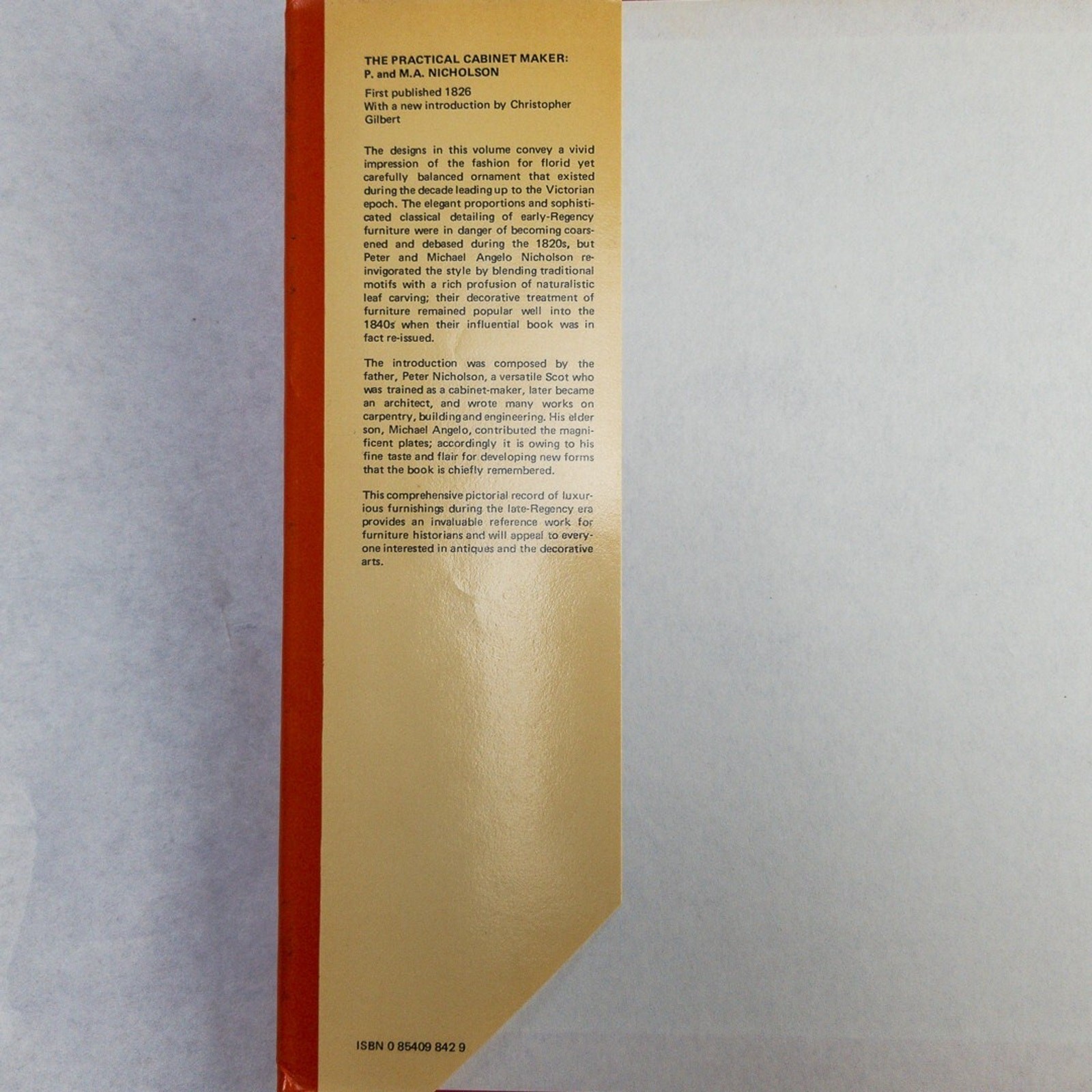 The Practical Cabinet Maker by P & M Nicholson – VTG HC Reprint of 1826 Origonal
