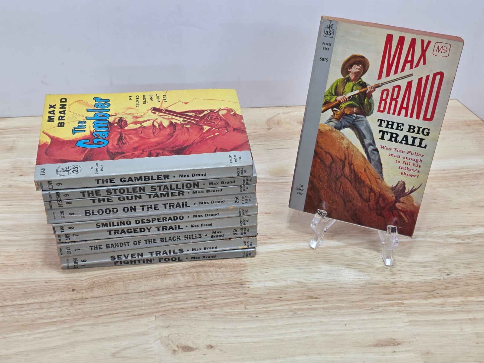 Lot of 10 Max Brand Vintage Western Paperbacks Pocket Books Silver