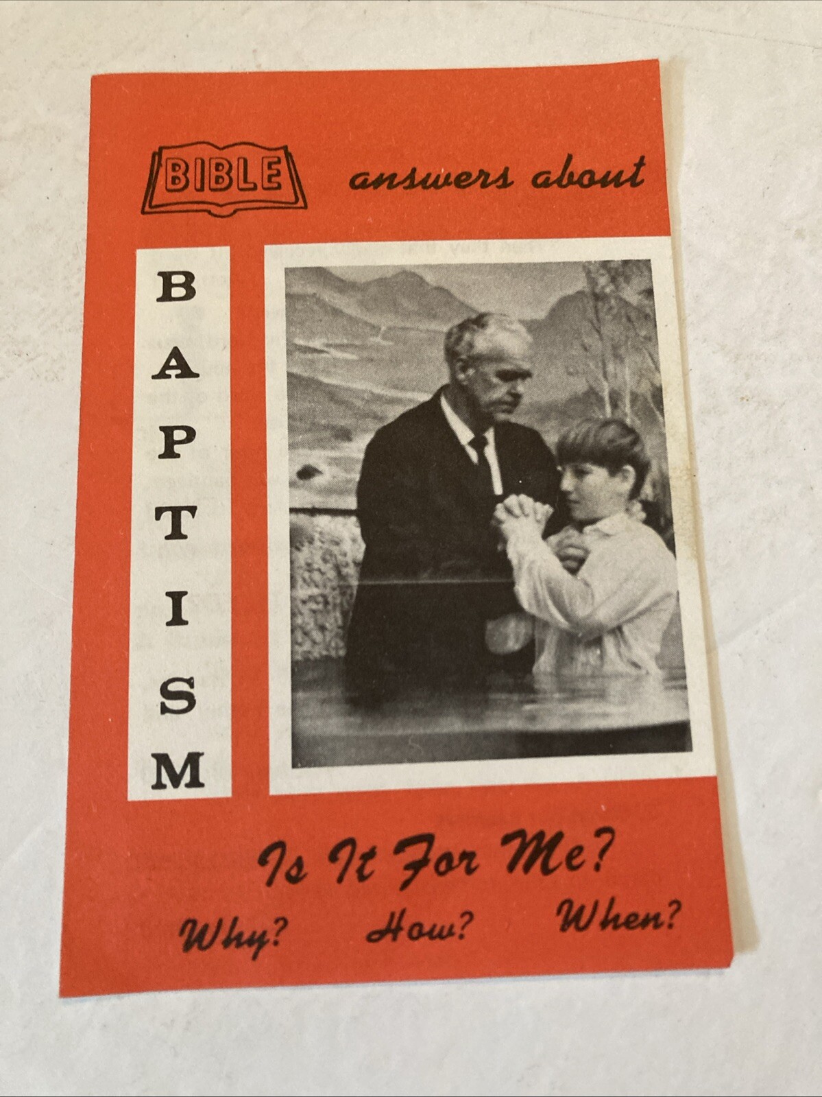 1975 Baptism Is It For Me Why How When Tract Pamphlet Booklet Christian