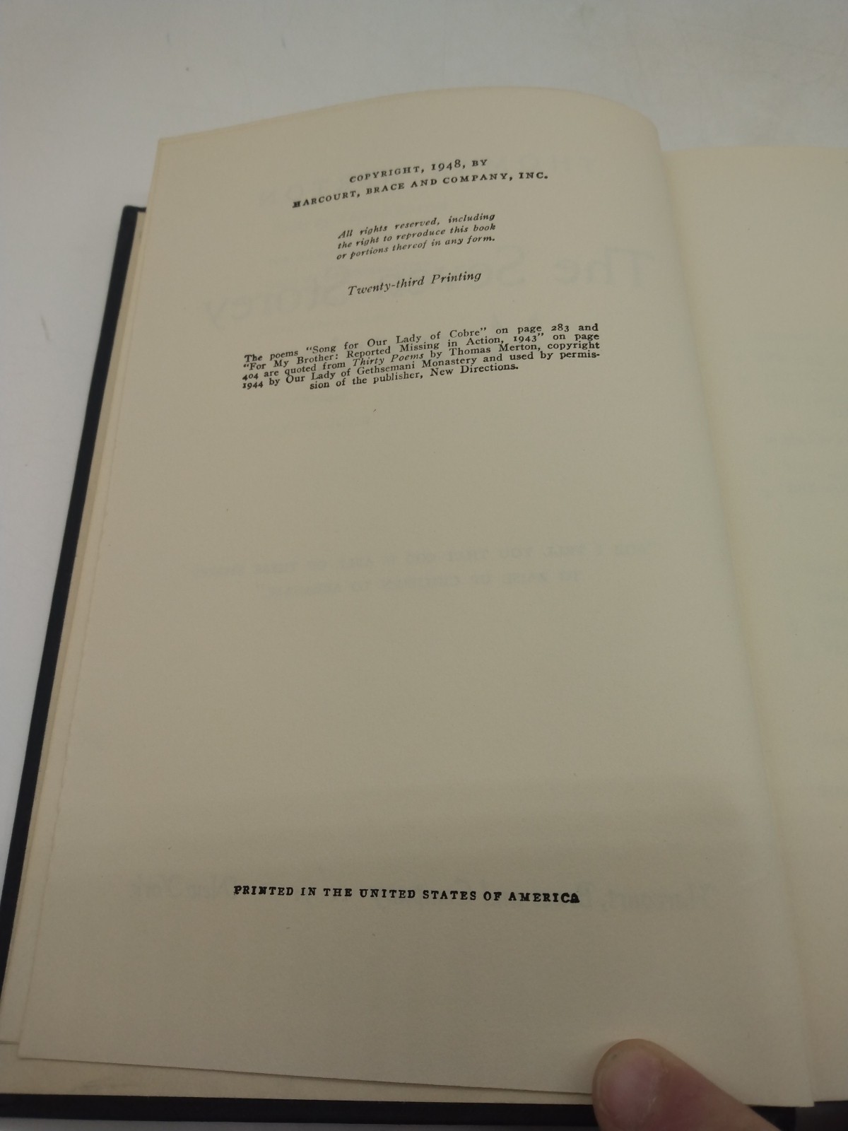 Lot of 2 Thomas Merton First Edition Books The Seven Storey Mountain-Guilty Byst