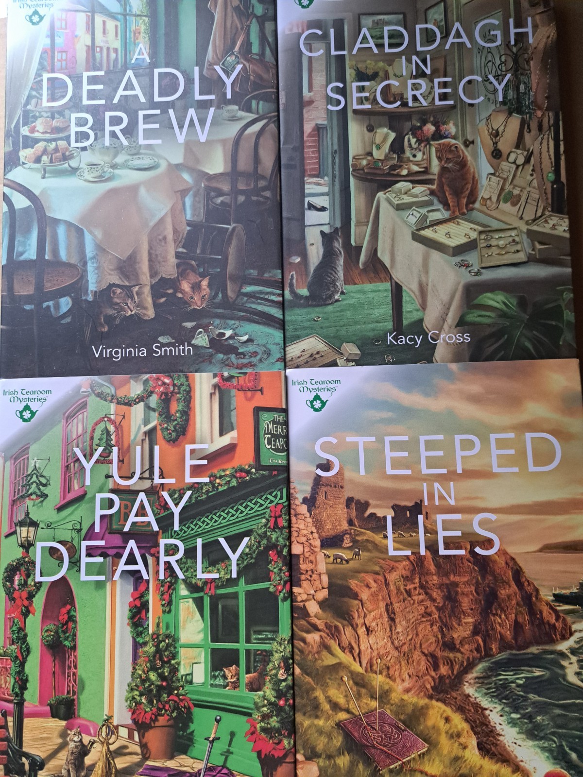 Lot of 4 Hardcover Books from Annie Fiction’s “Irish Tea Shop Mysteries” NEW