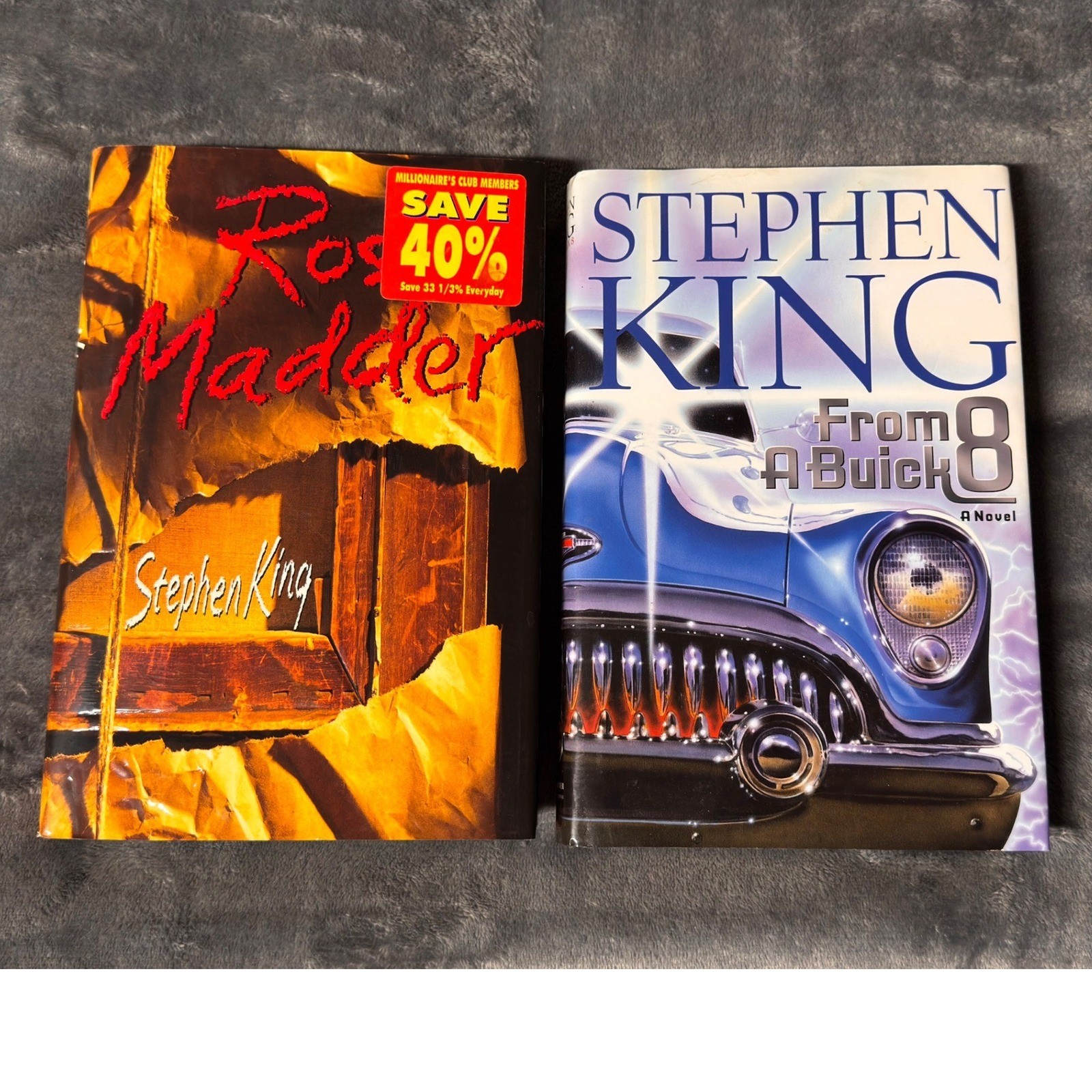 Stephen King Books Lot Rose Madder & From a Buick 8 w/Poster 1st Edition HC
