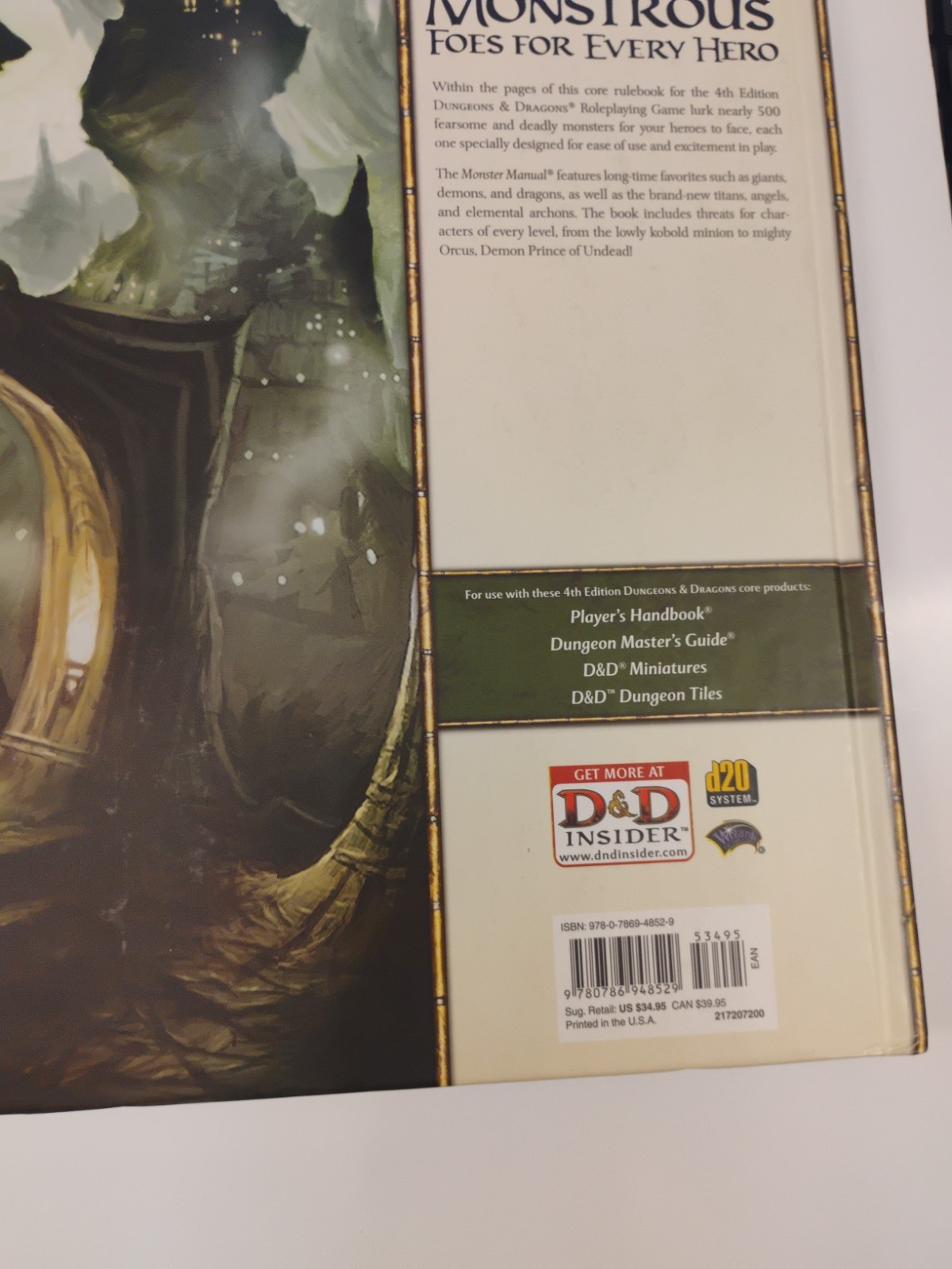 Dungeons & Dragons Monster Manual: Roleplaying Game Core Rules, 4th Edition