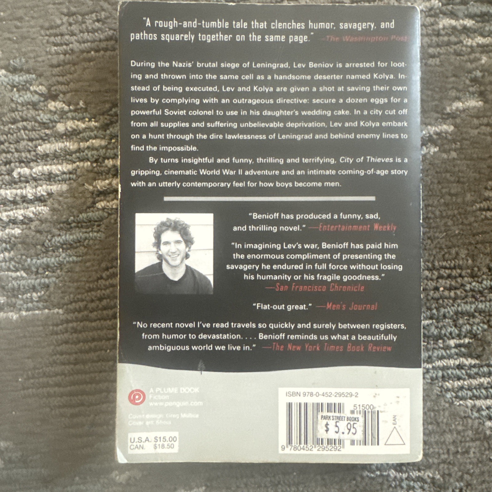 City of Thieves : A Novel by David Benioff (2009, Uk-B Format Paperback)