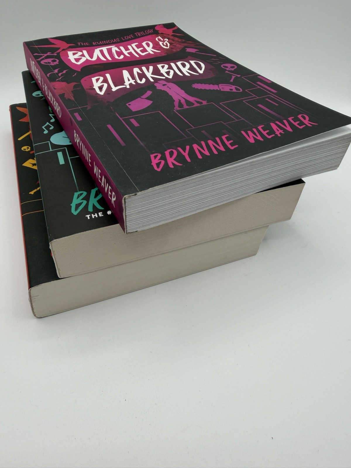 BRYNNE WEAVER Ruinous Love Trilogy Butcher & Blackbird, Leather & Lark 1 Signed