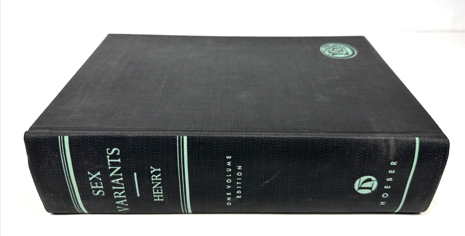 Sex Variants Homosexual Patterns HC Book by George W. Henry 1960 1 Volume Ed