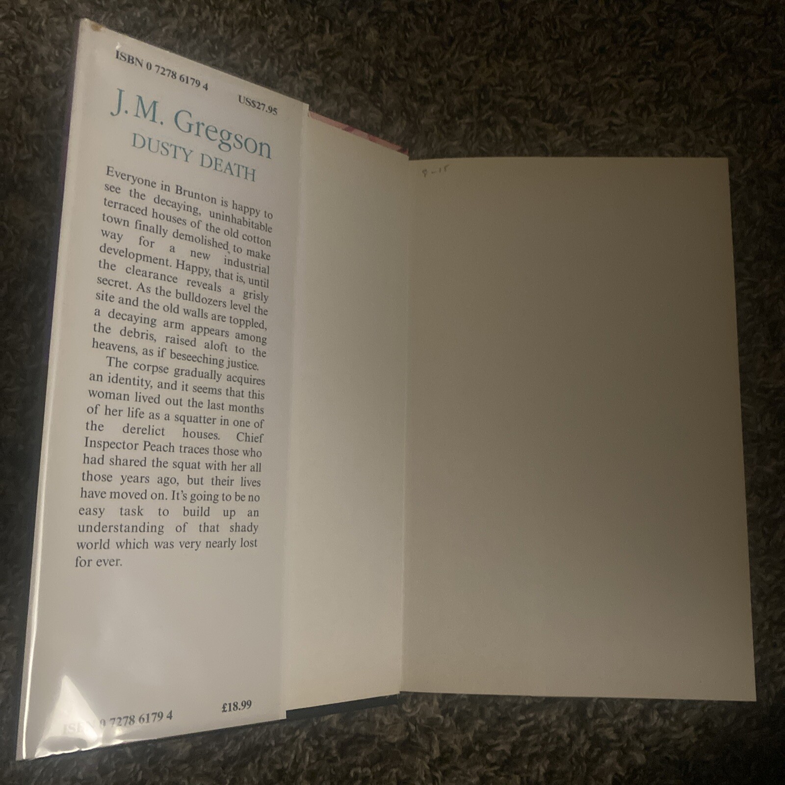 An Inspector Peach Mystery Ser.: Dusty Death by J. M. Gregson (2005, Hardcover)