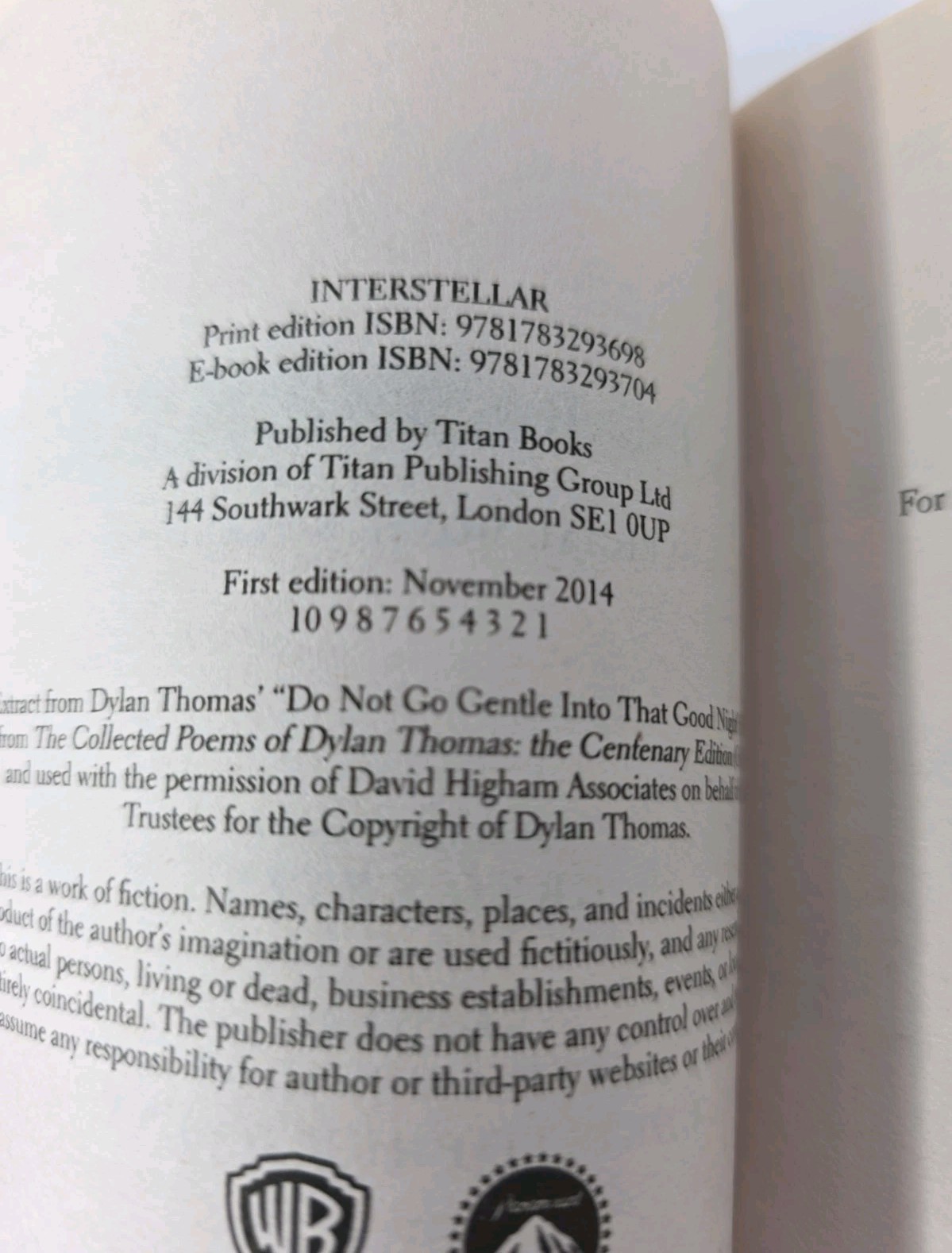 Interstellar: The Official Movie Novelization by Keyes, Greg